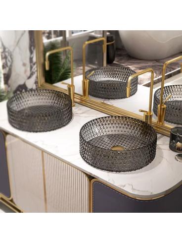 Umywalka nablatowa Rea Cristal Grey 39