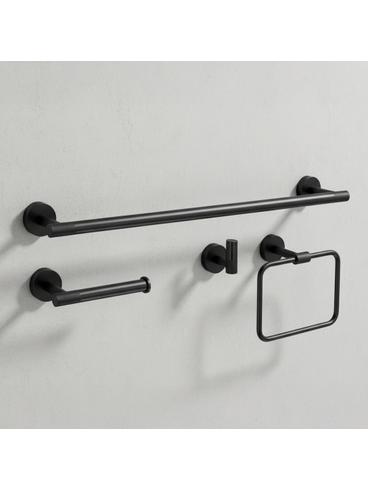 Sada koupelnových doplňků GRID Black 4 díly