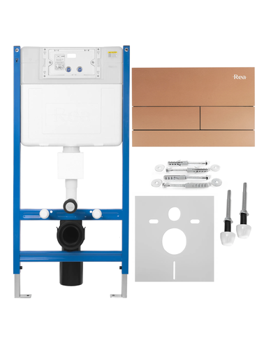 Telaio WC da incasso K011A-Q Rea T Brush Copper/Rose Gold