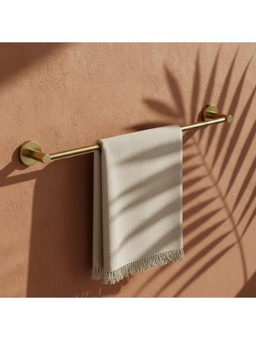 Κρεμάστρα μπάνιου μονόχειρο 5601 Leo Brush Gold