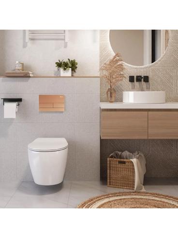 Telaio WC da incasso K011A-Q Rea T Brush Copper/Rose Gold