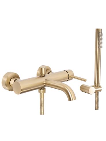 Grifo de bañera Rea Lungo Brush Gold