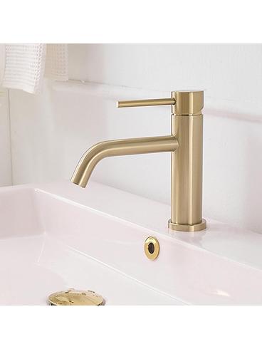 Grifo de LAVABO Rea Lungo Gold Brushed Low