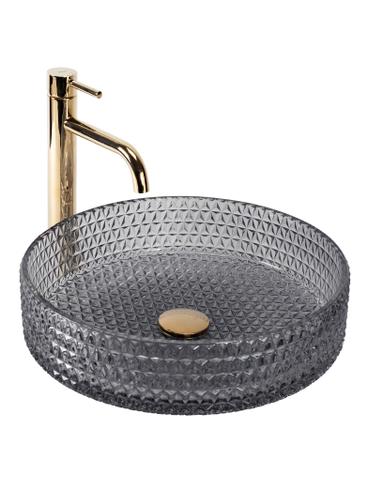 Umywalka nablatowa Rea Cristal Grey 39