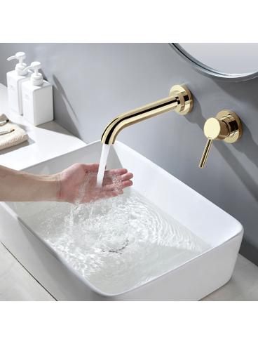 Grifo empotrado oculto Rea Lungo Gold + BOX