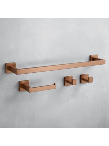 Kylpyhuonetarvikesetti Rio Brush Copper 4 osaa
