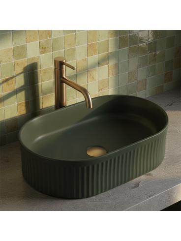 Umywalka nablatowa Rea Vanda Olive Matt