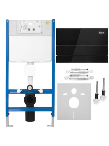 Vorwandelement für WC K011A-Q Rea T Black Glass