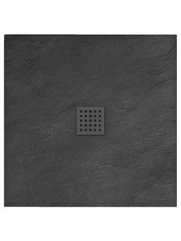 Cadita de dus Rea Stone din piatra Black Rock 90x90