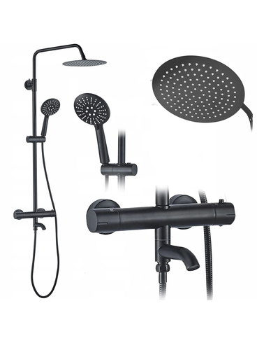 Conjunto de ducha REA Lungo Black
