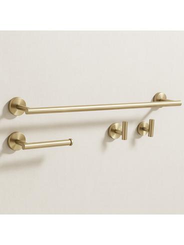 Badkameraccessoireset  Ari Brush Gold 4-delig