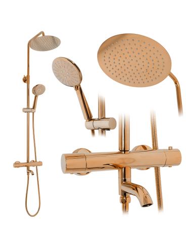 Conjunto de ducha con termostato REA Lungo Copper