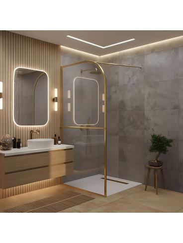 Shower screen Rea Sky Brush Gold 100