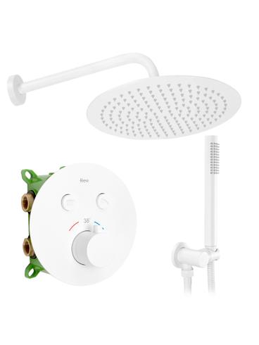 Juego de ducha oculto con termostato Rea LUNGO MILER WHITE Matt BOX