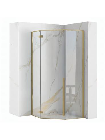 Sprchovací kút REA DIAMOND 90x90 BRUSH GOLD