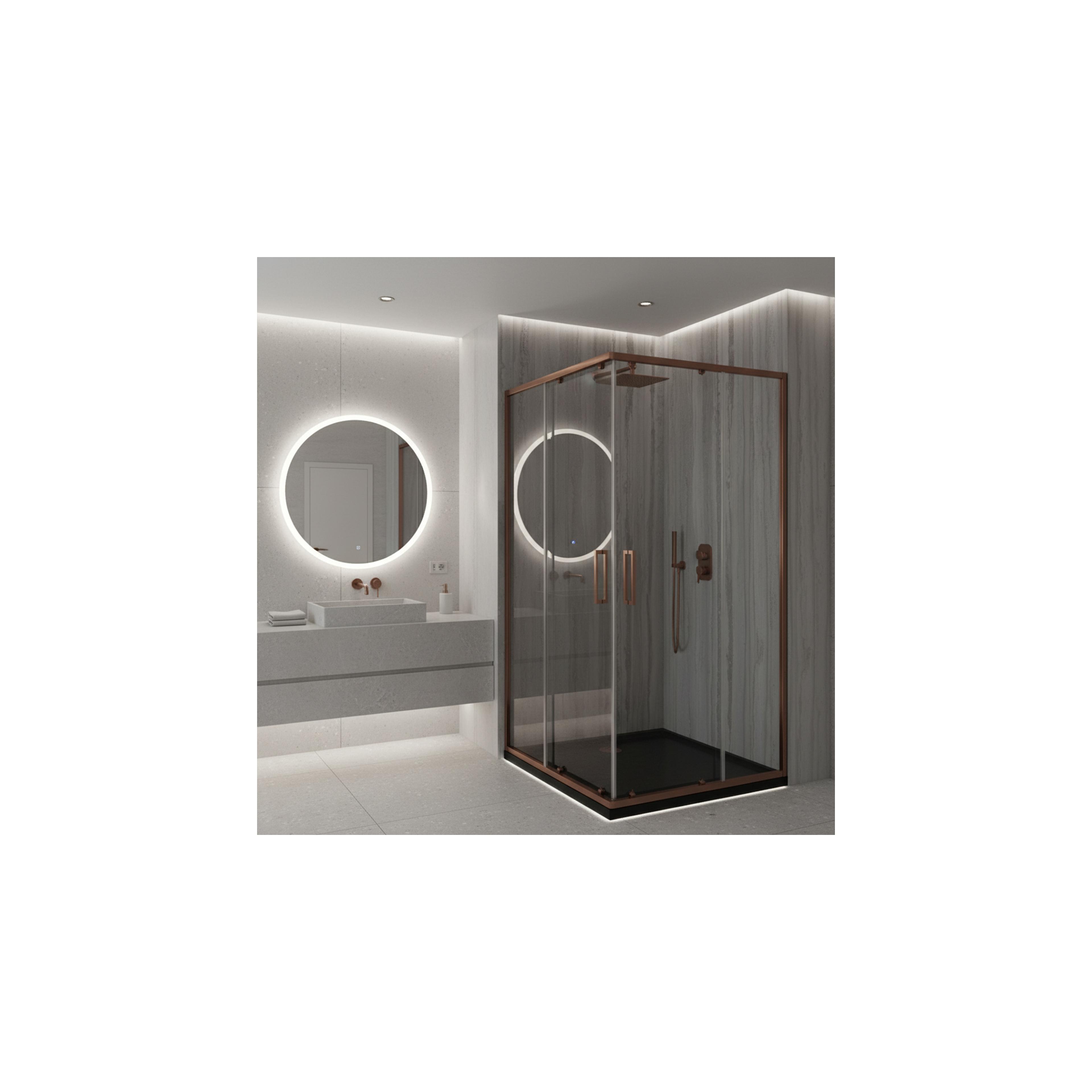 Cabine de douche Rea City 80x100  Brush Copper