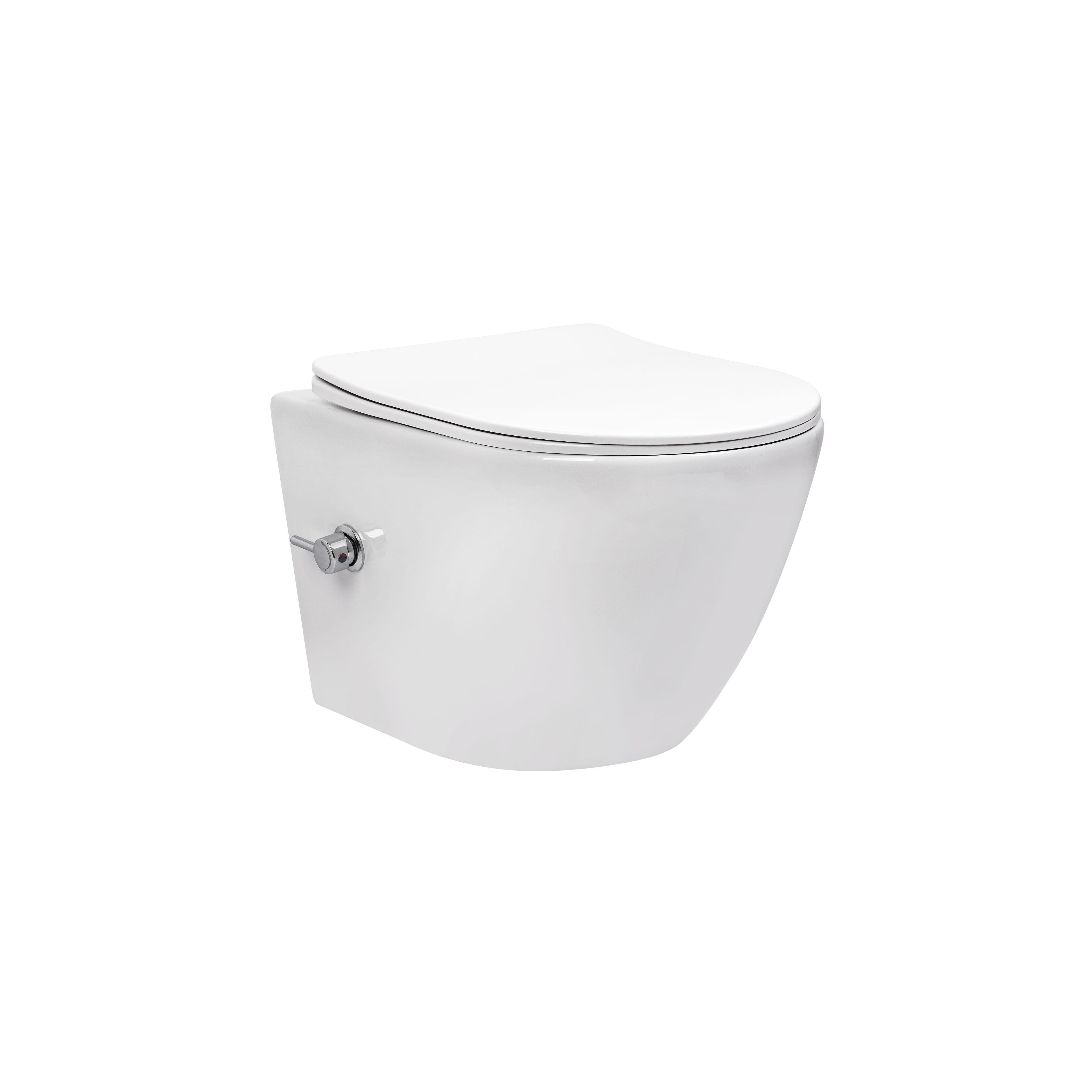toilet bowl REA Carlo Lux Rimless with bidet function