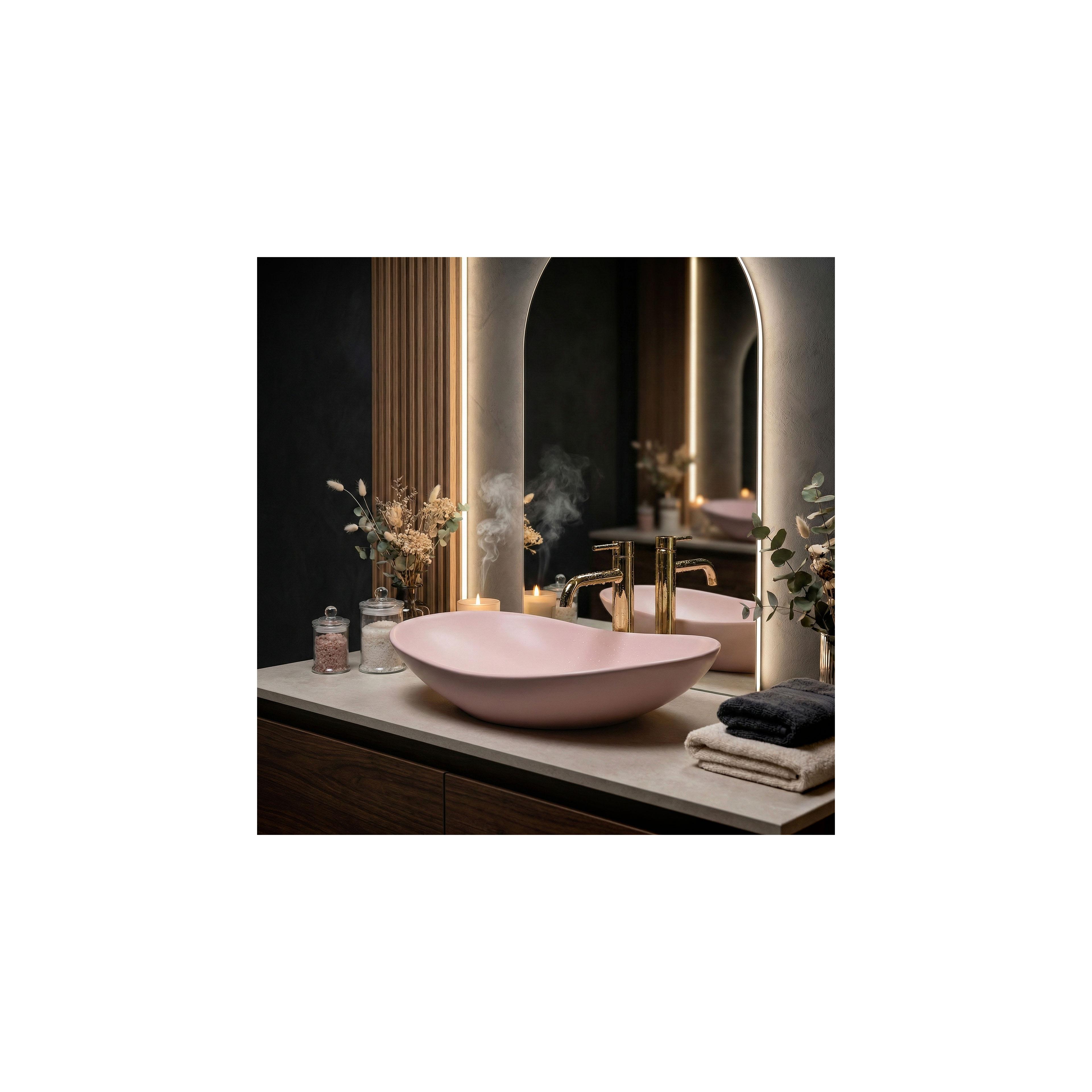 Umywalka nablatowa Rea Royal Powder Pink Matt
