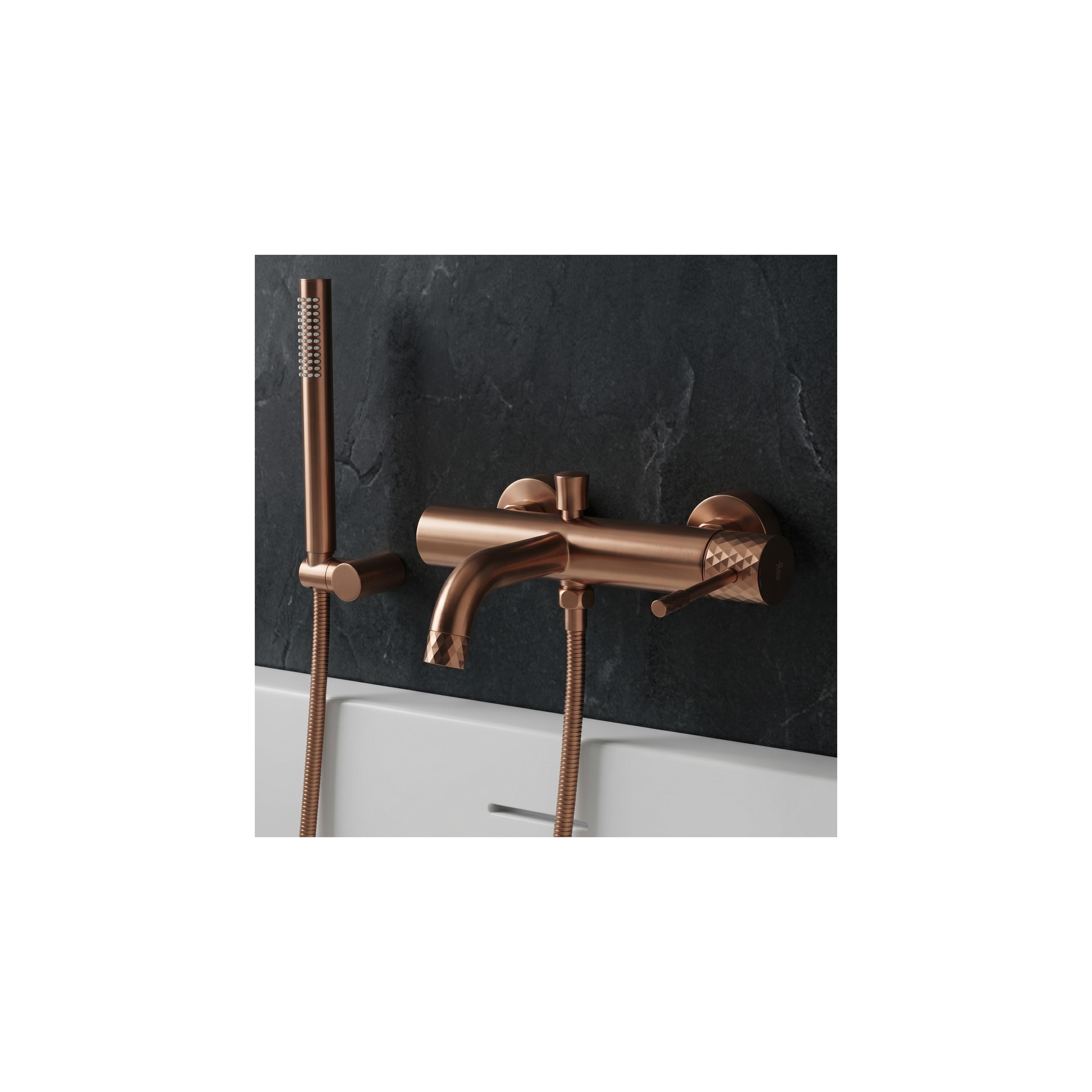 Vonios maišytuvas Rea Lungo Diamond Brush Copper