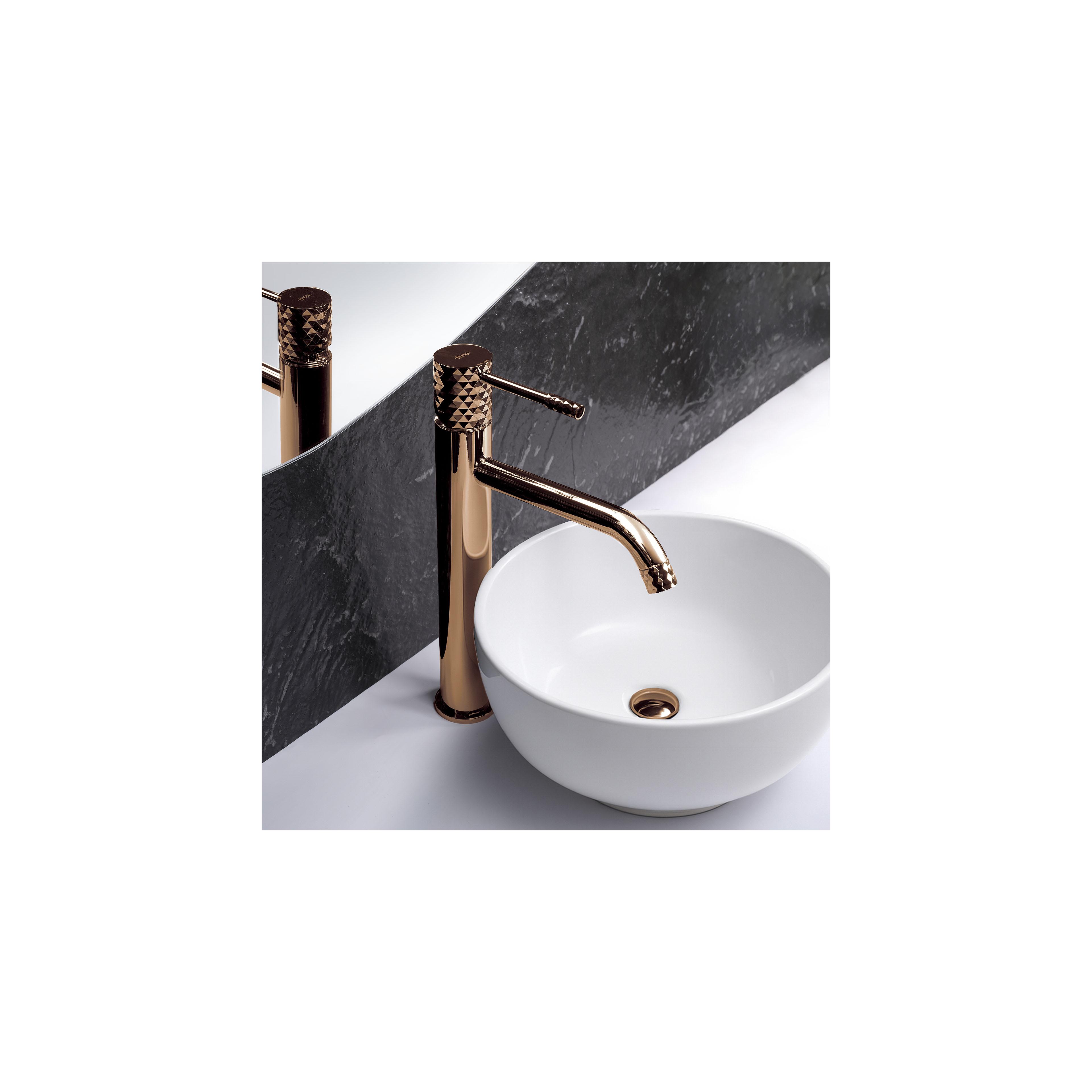 Bateria Umywalkowa Rea Lungo Diamond Miedziana Wysoka