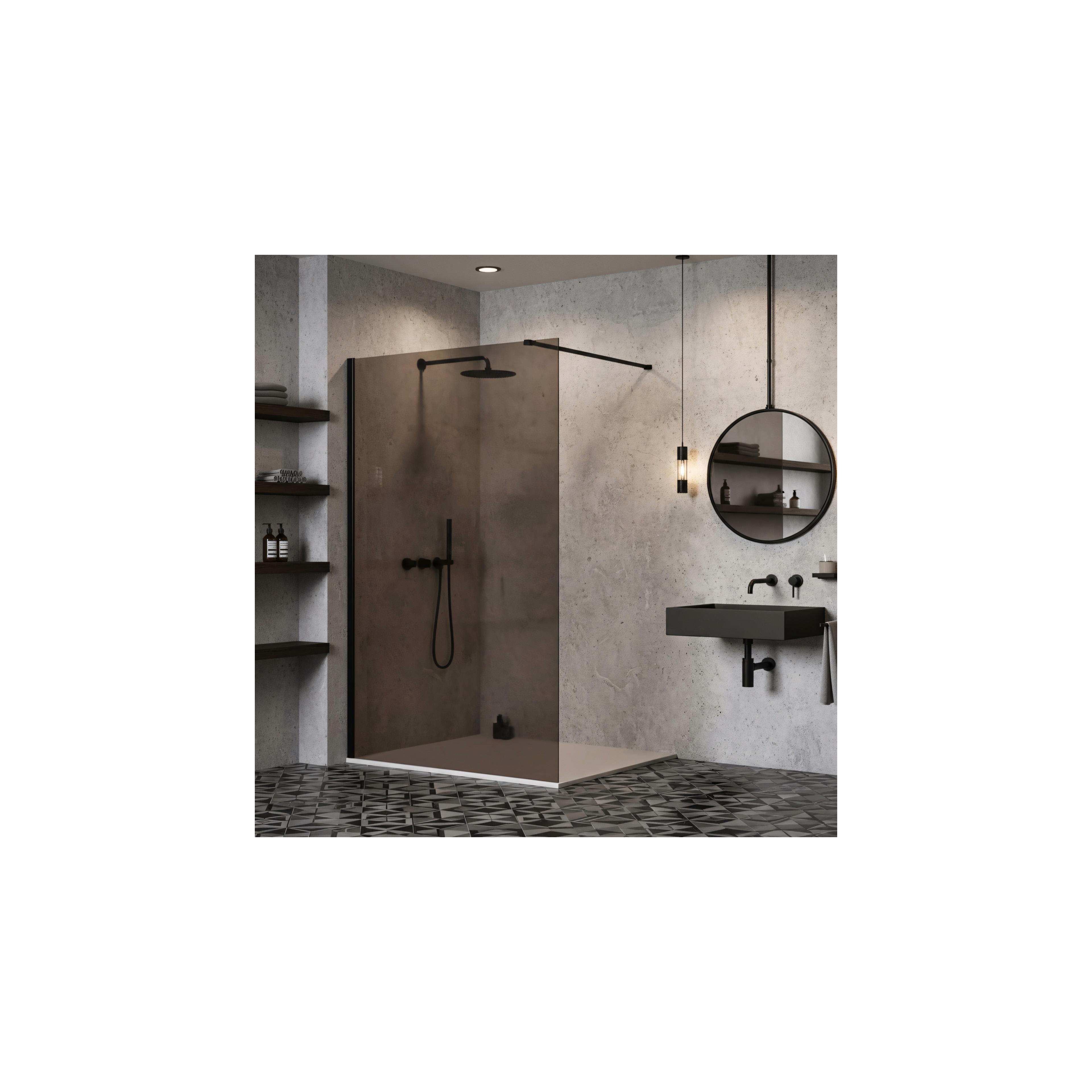 Kabina prysznicowa Walk-In Rea Flexi Brown / Black 130