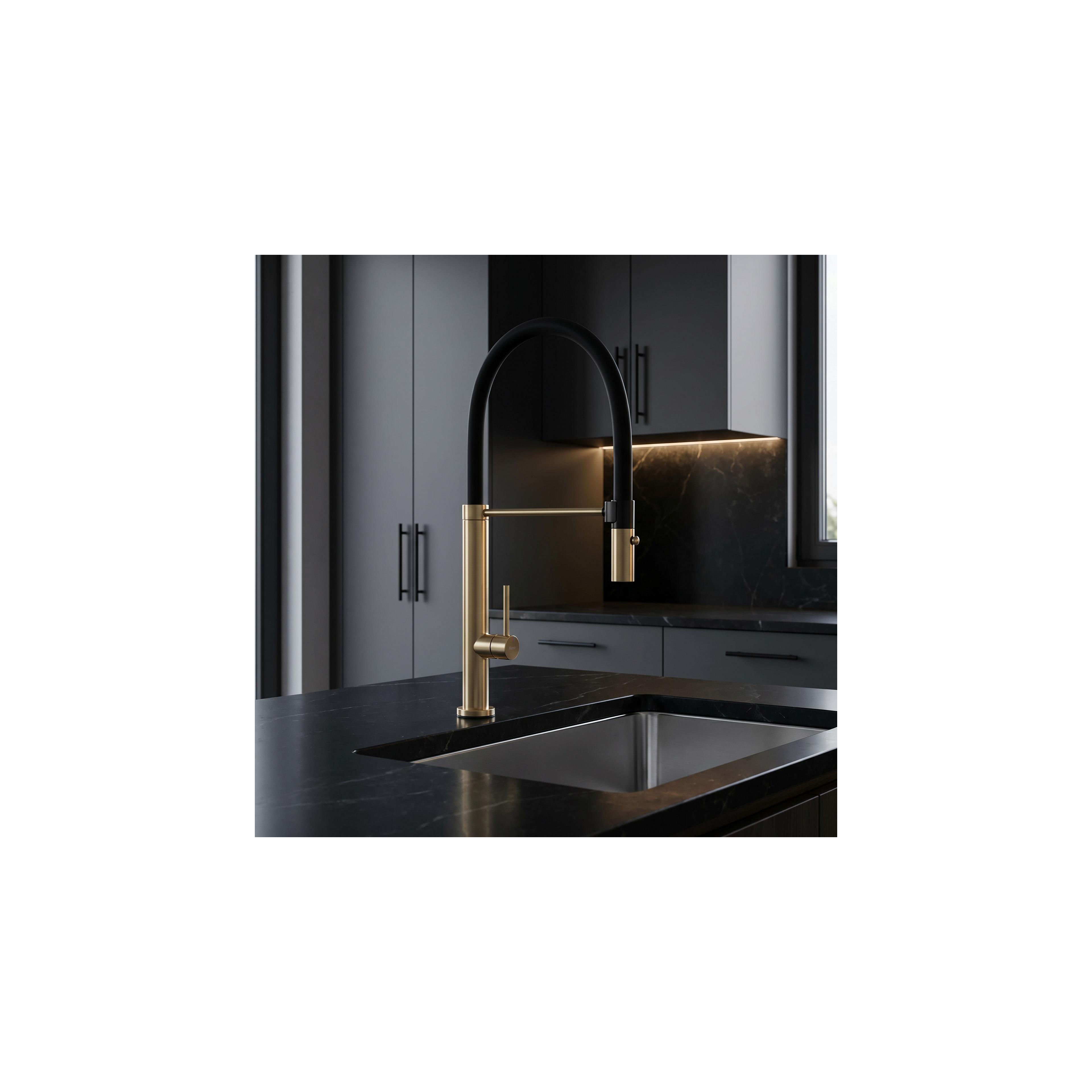 Torneira de cozinha Rea Viera Gold Brush