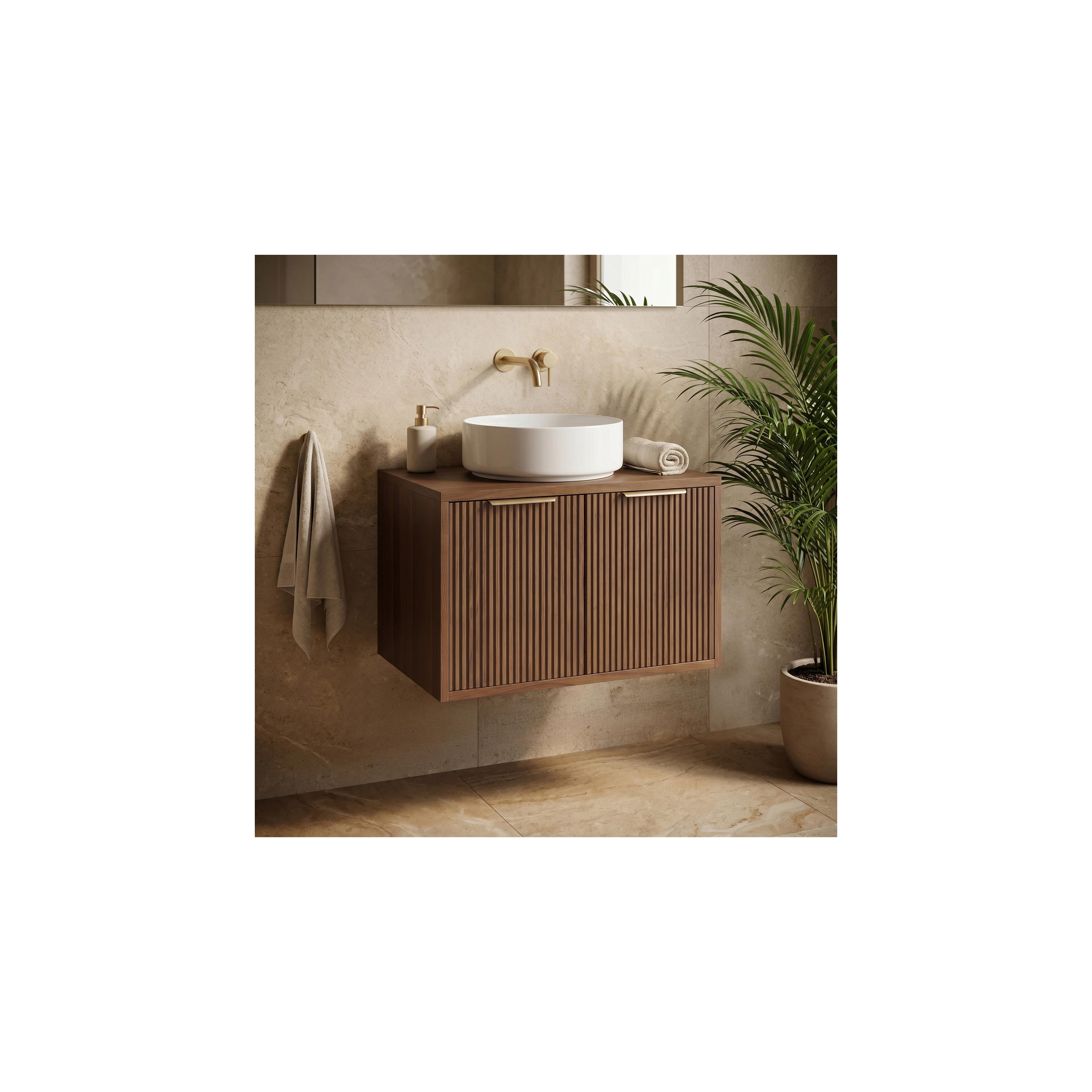 Bathroom vanity cabinet Rea Core 60cm Brown