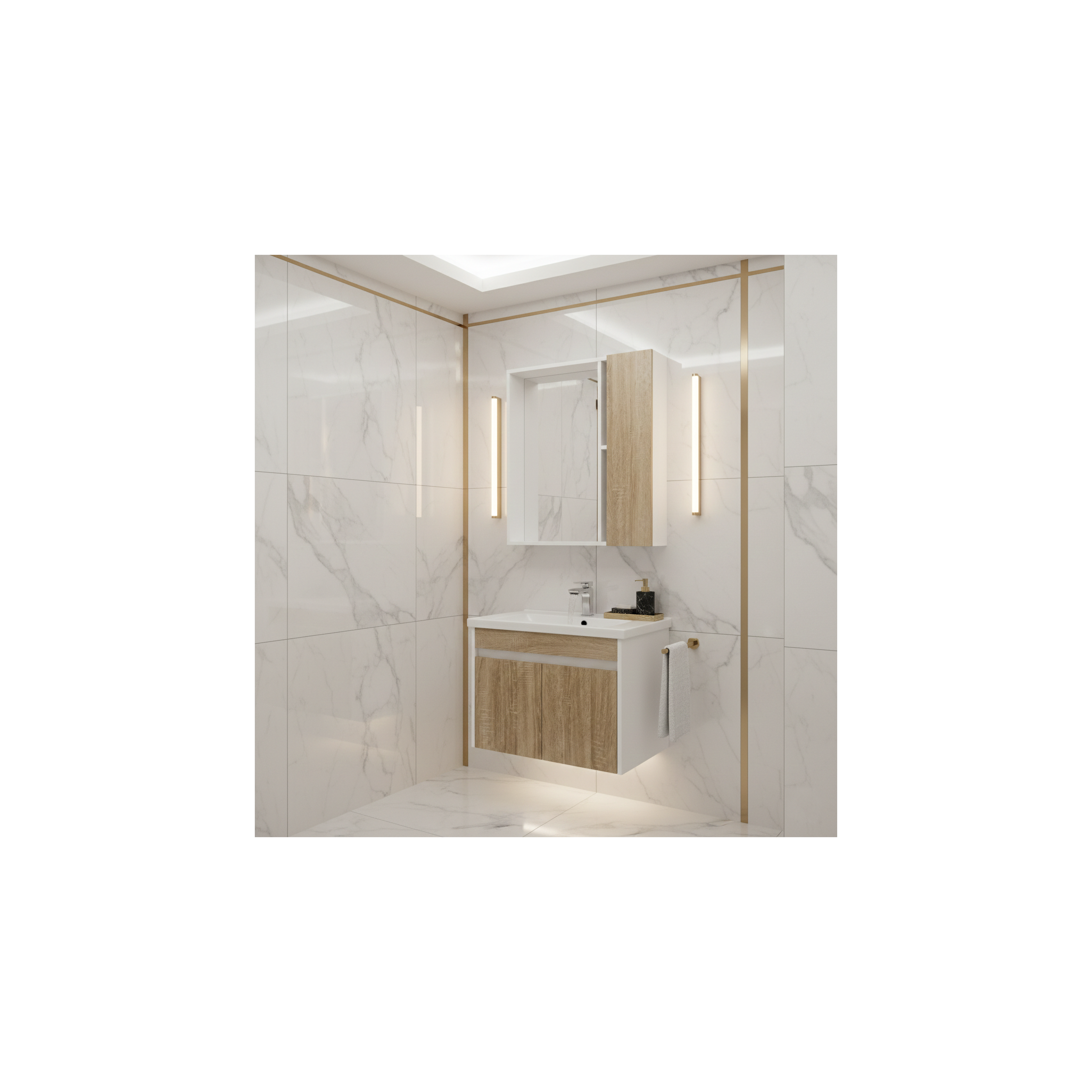 Faro 60 cm bathroom furniture set