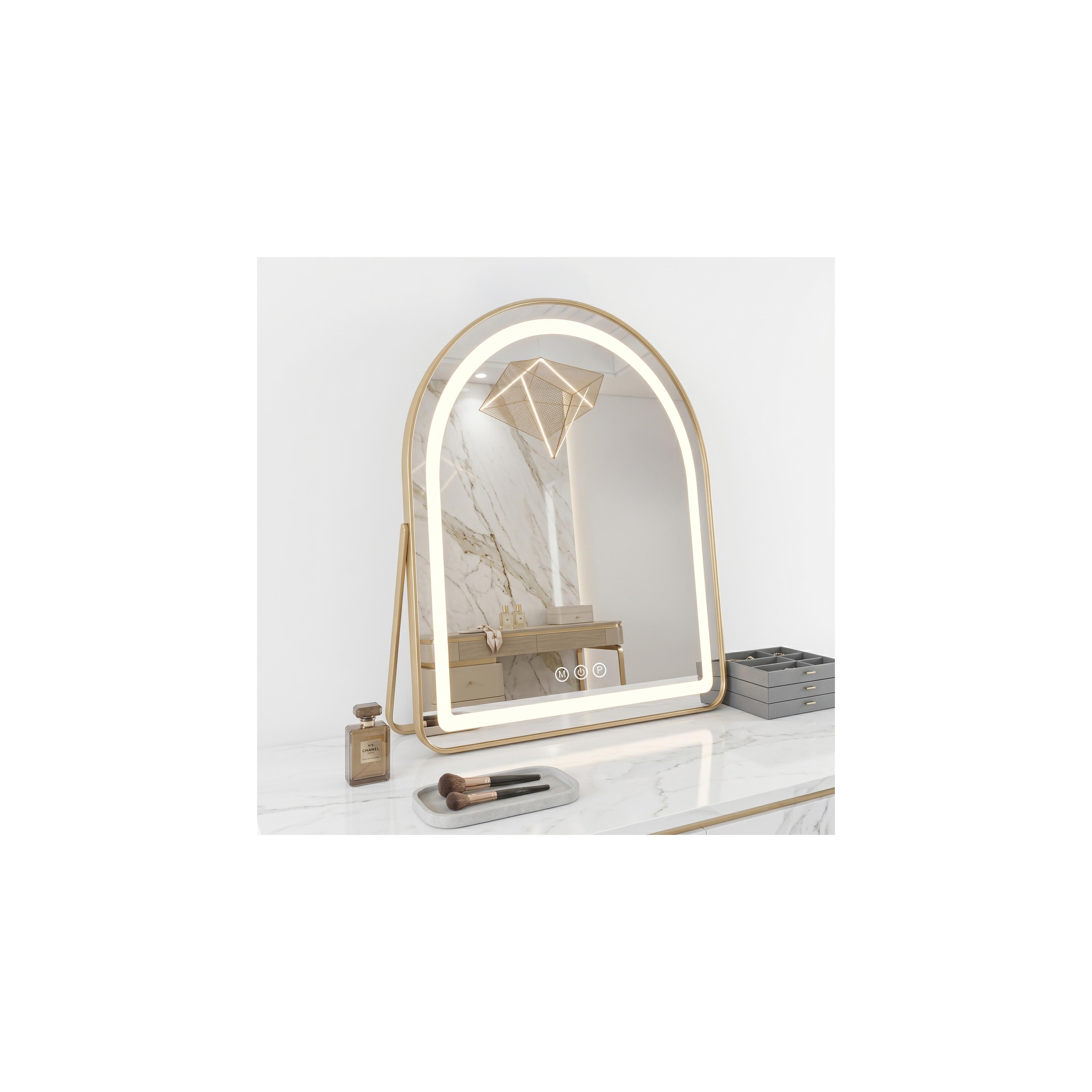 Mirror LED GLAM L.Gold 40x45cm