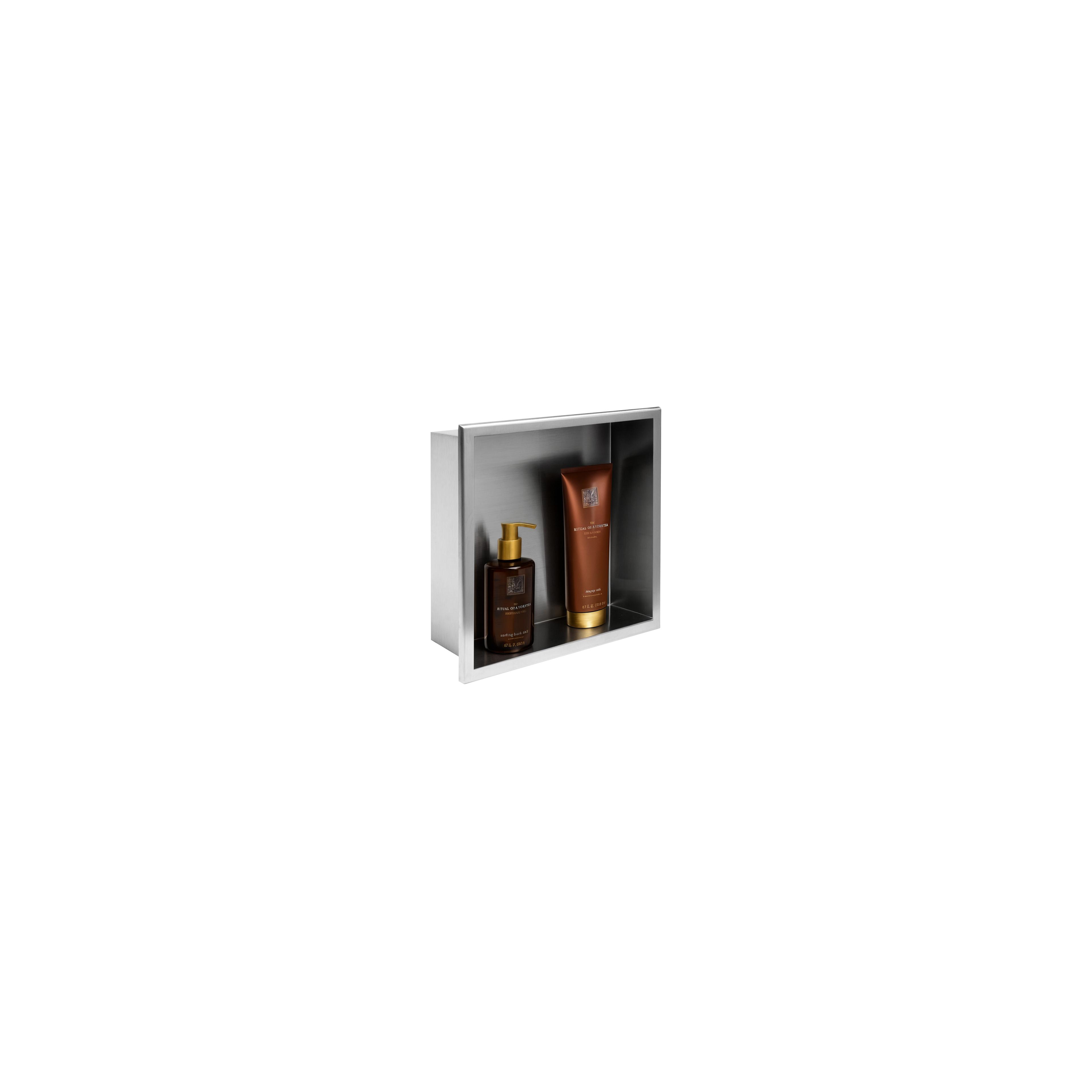 bathroom shelf 30x30 steel brush