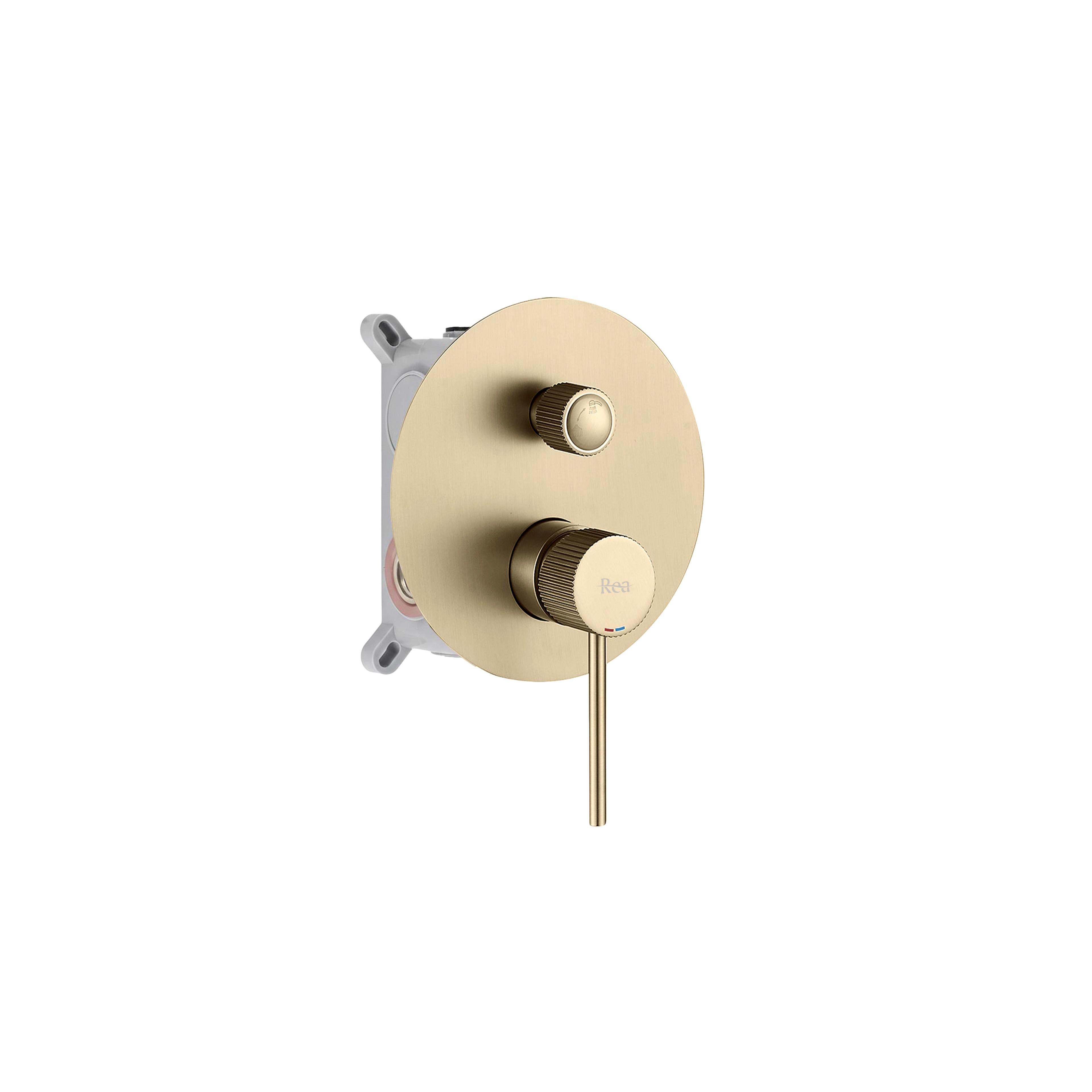 Set de dus incastrat Rea Lungo Stripe Gold Brush + BOX
