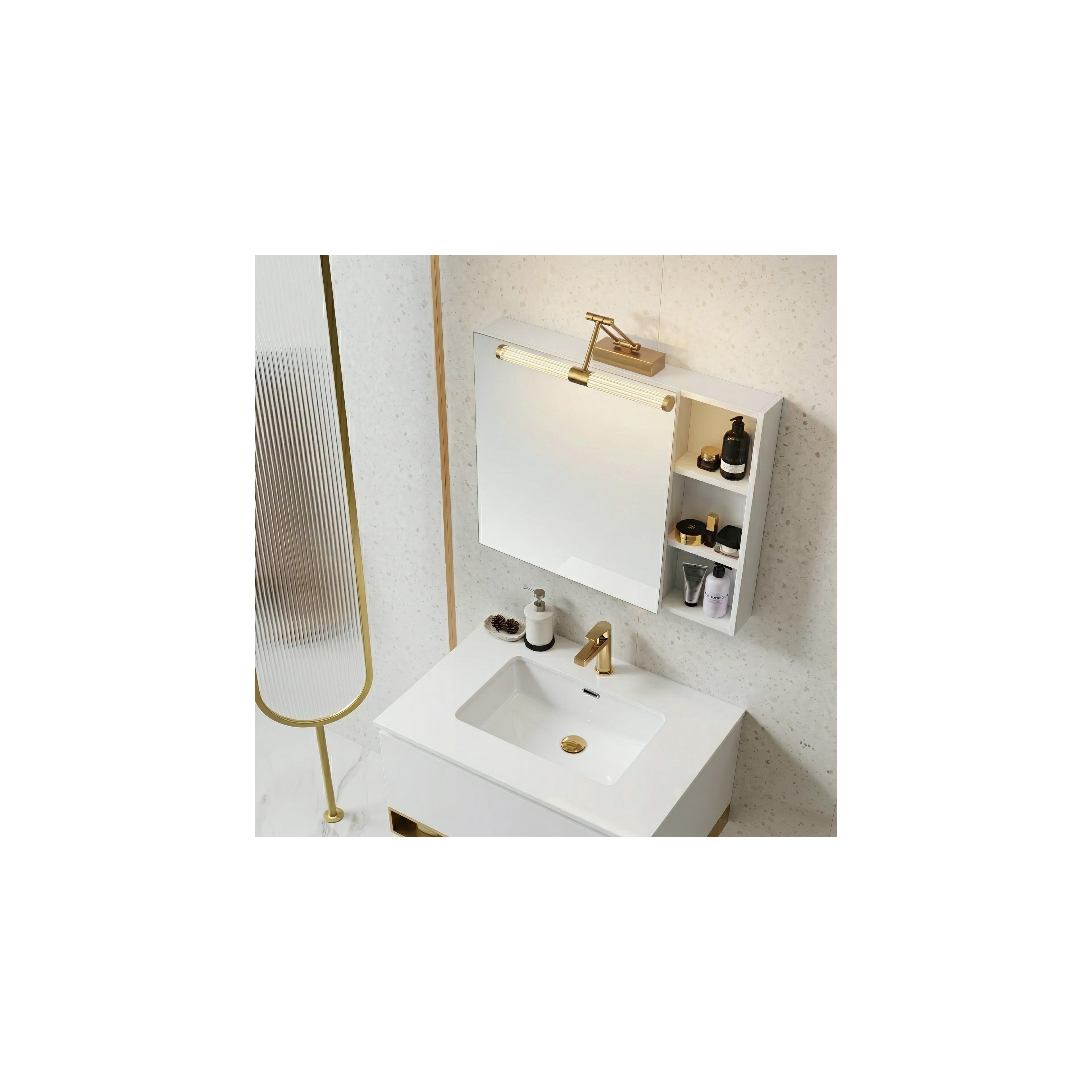 Bad LED-Wandleuchte APP1899-1W 40cm BRUSH GOLD