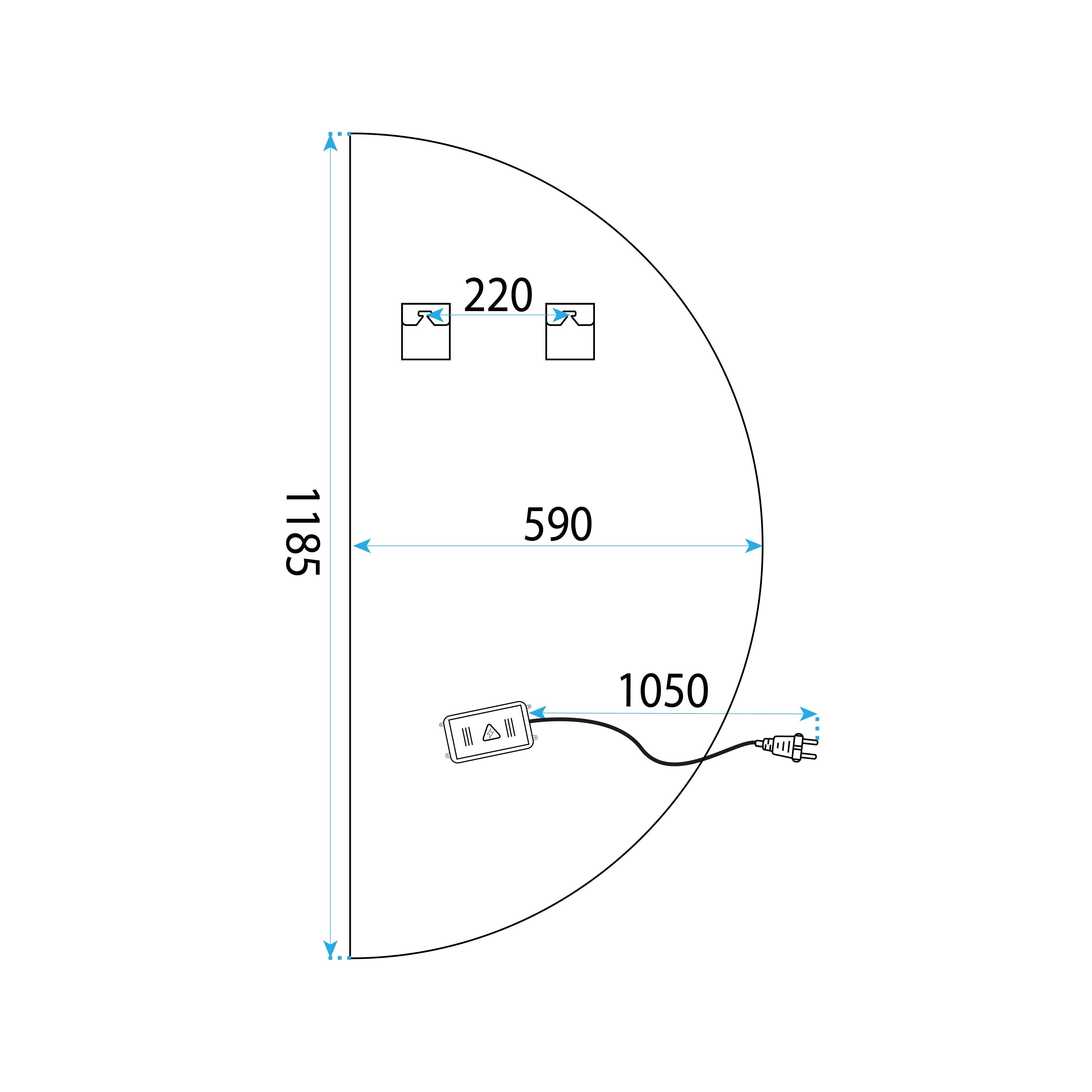 Miroir LED 120x60 YH-3360