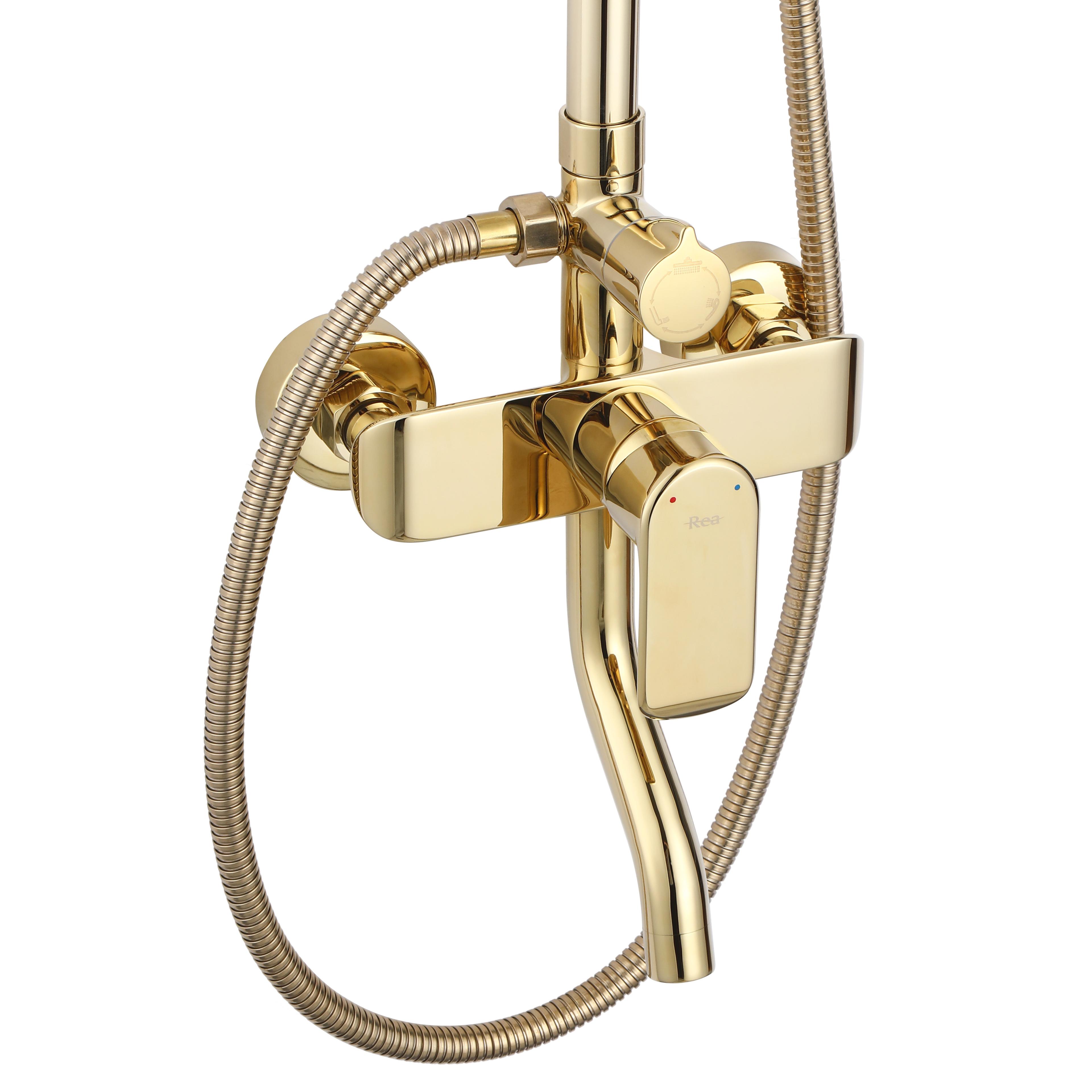 Shower set REA BLOOM GOLD