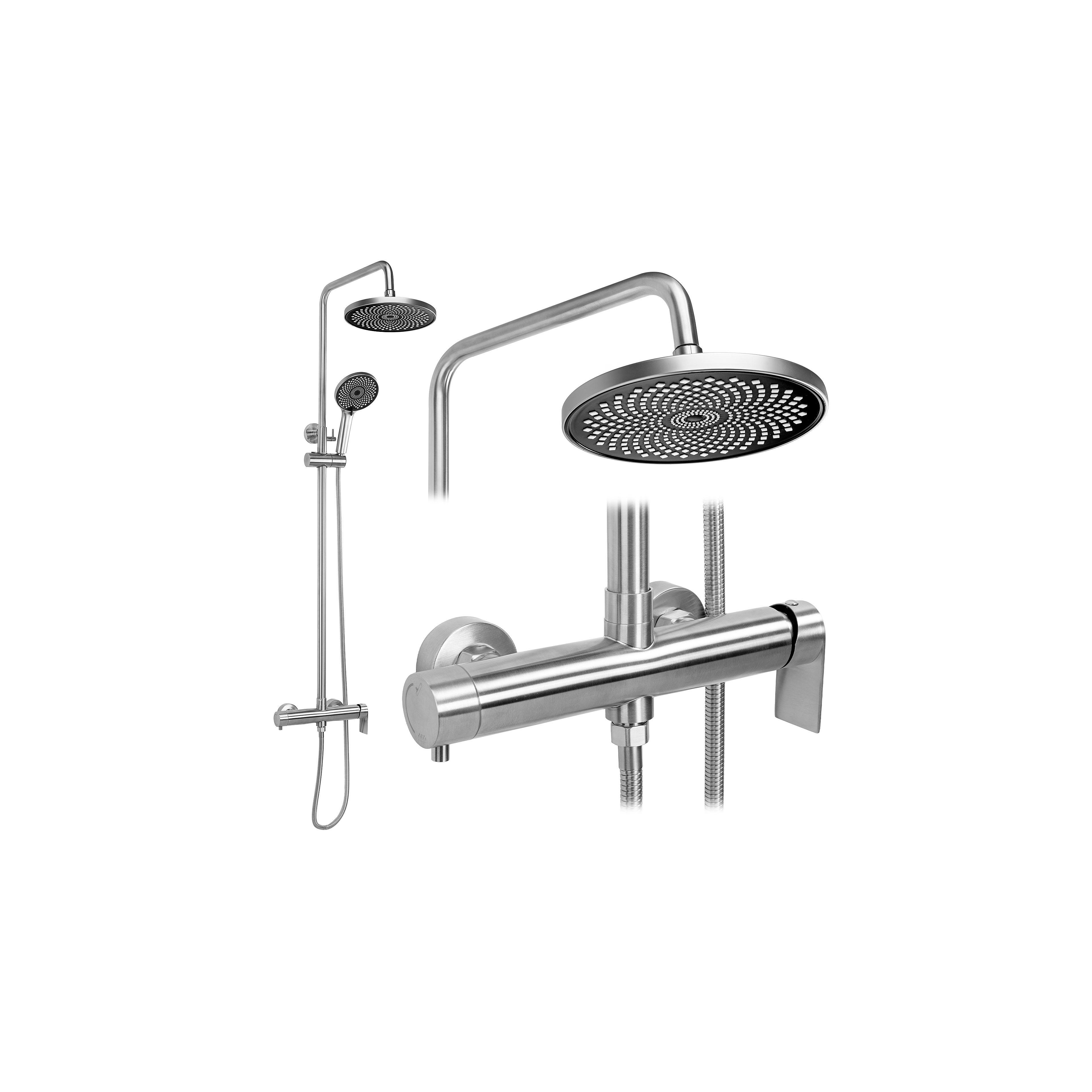 Shower set Rea Hunter Brush Nickel