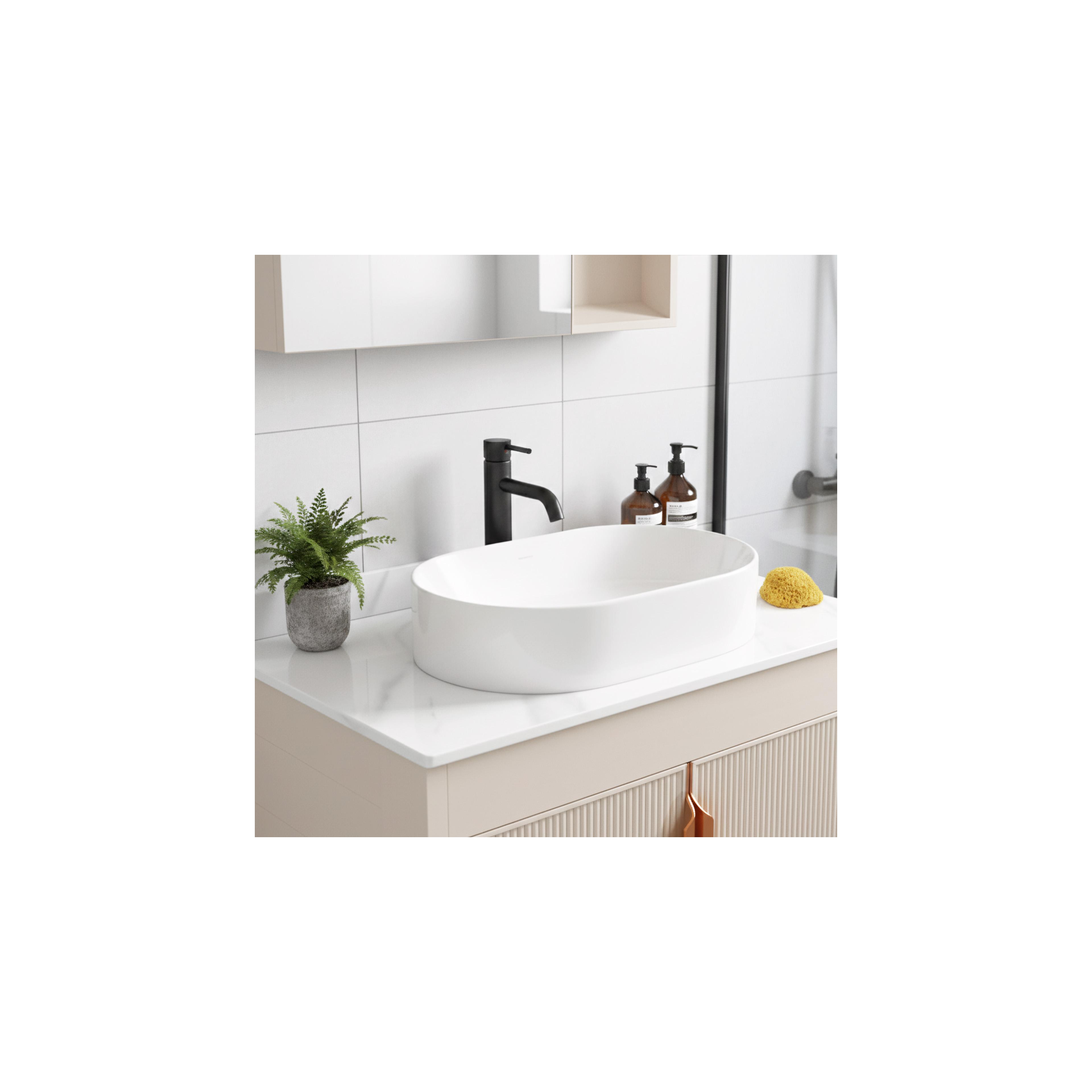 Zestaw mebli łazienkowych z blatem Modo 60cm Beige