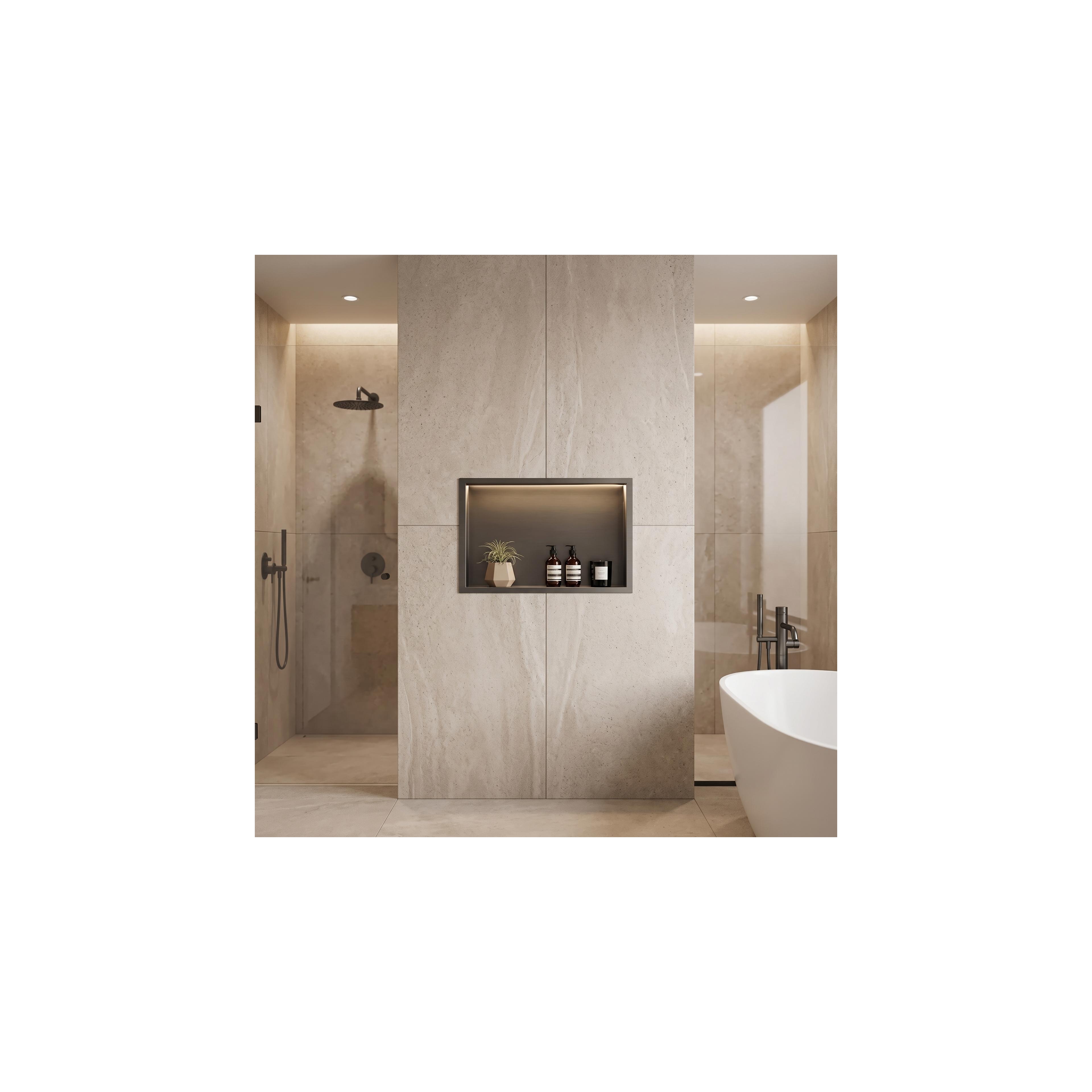 UGRADBENA KUPAONSKA POLICA LED 30x45 Titan