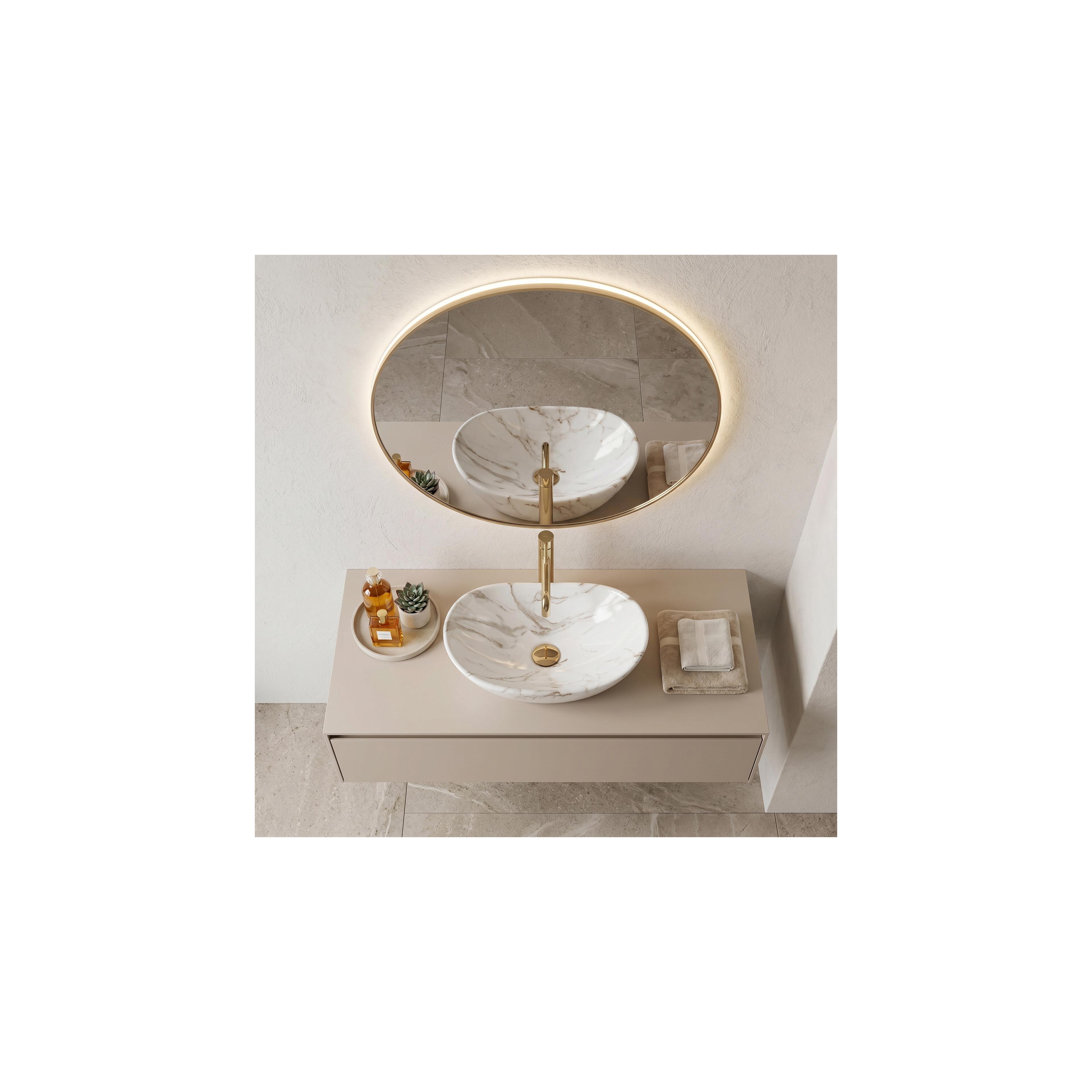 Γυαλιστερός νιπτήρας REA Royal Mini Aiax Μ 48 x Π 30,5 x Υ 14,5 cm