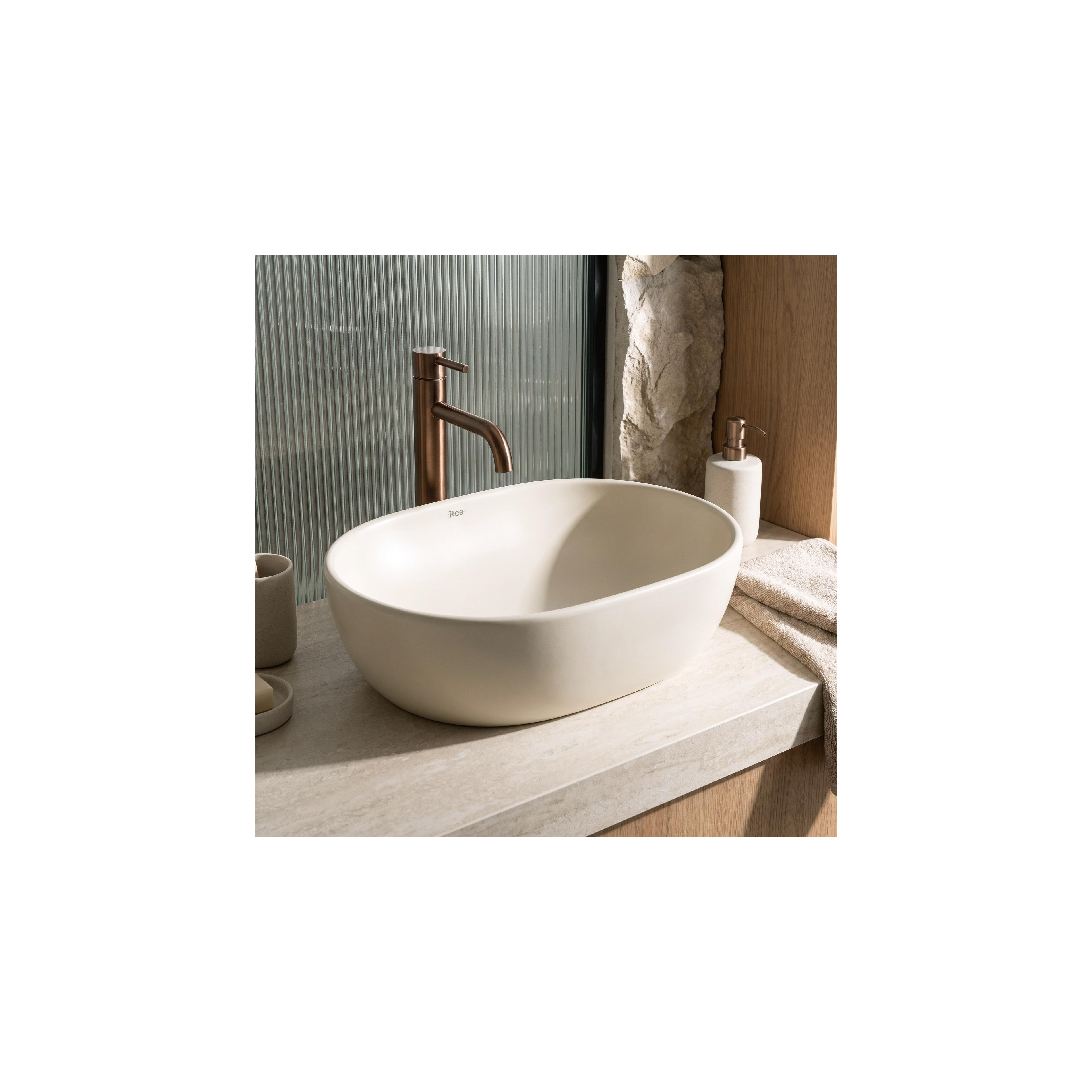 Lavabo à Poser Rea Focus Creme