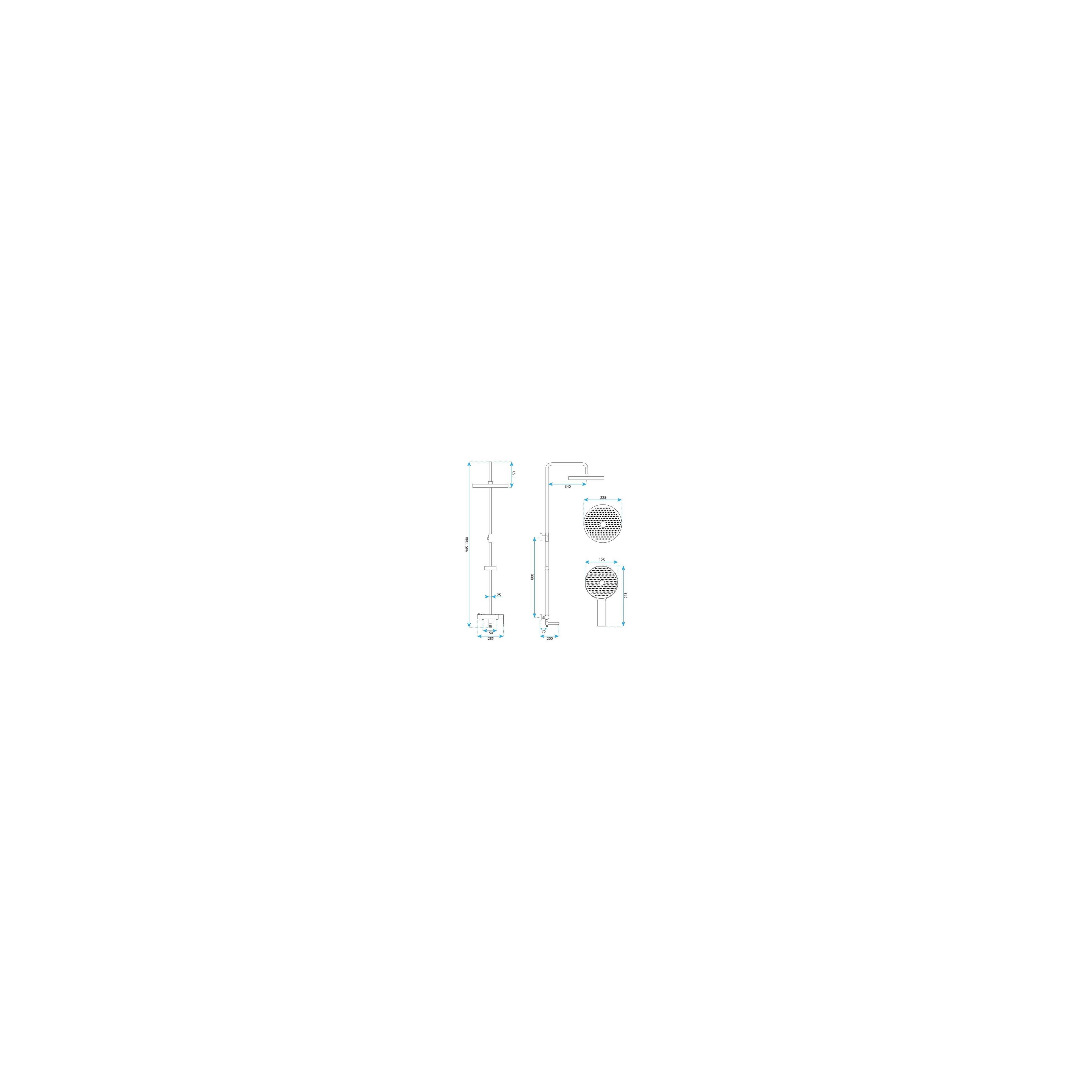 Shower Set Rea Arcos Titan