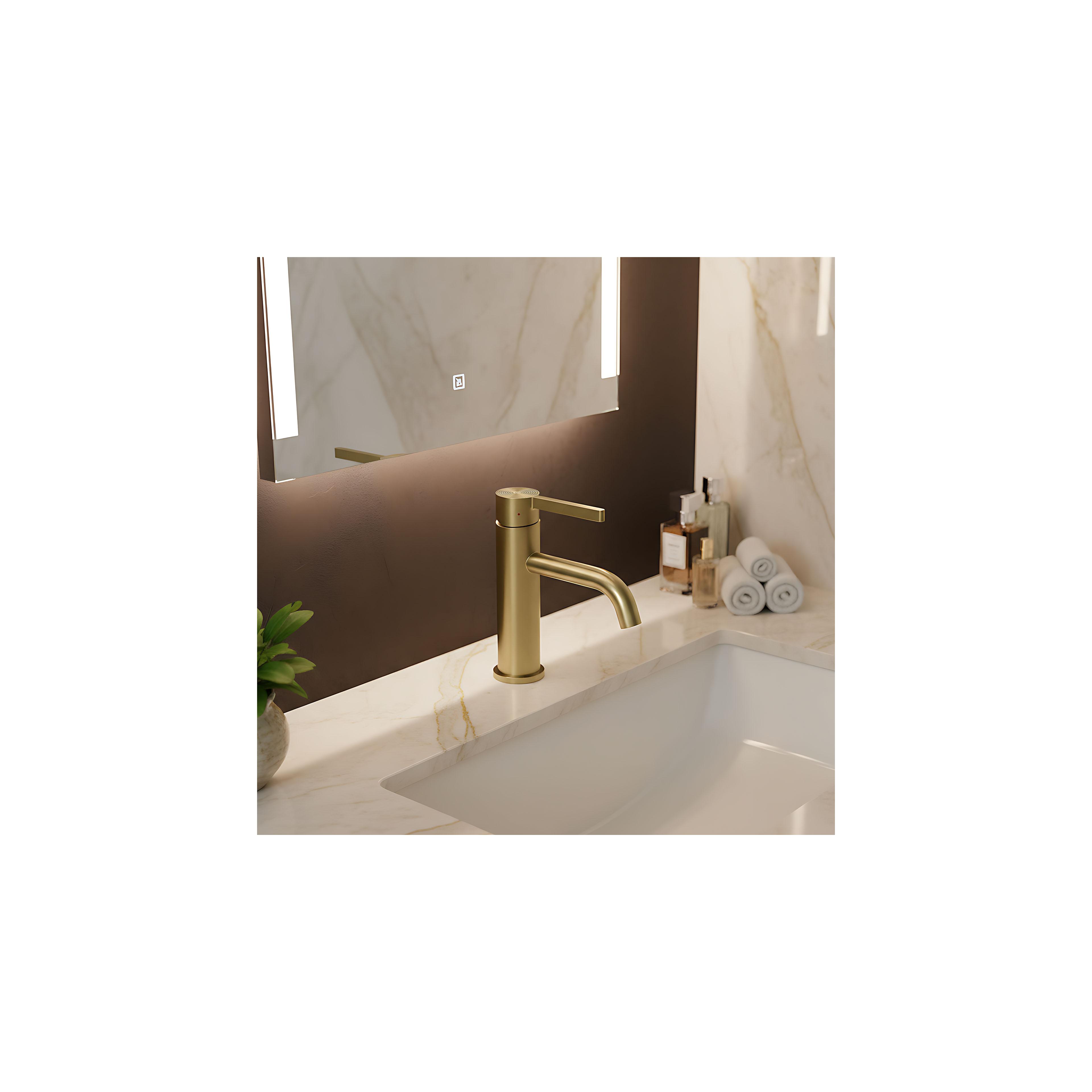 Robinet de lavabo Rea Foster Gold Brush Low