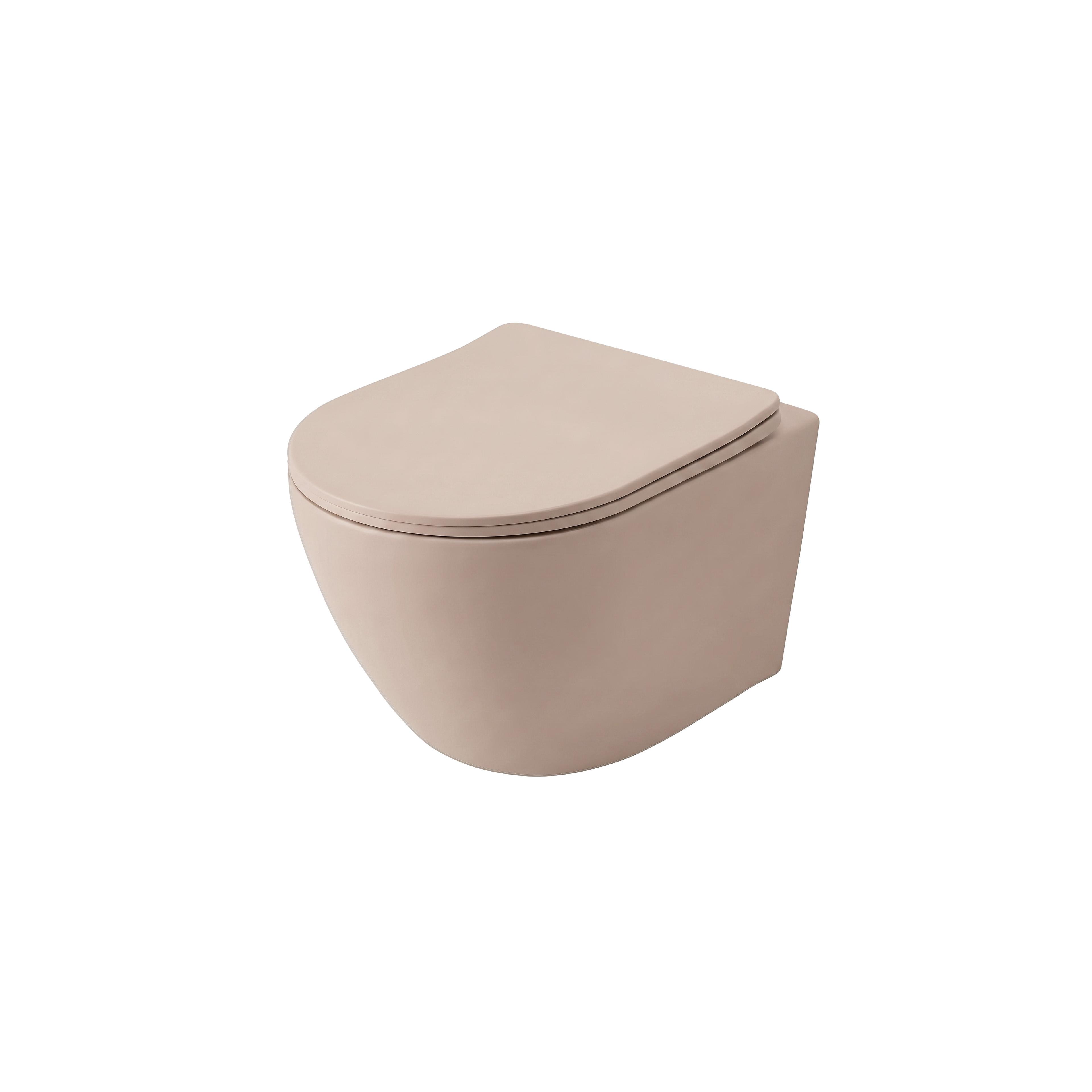 Set Závesné WC Focus + Umývadlo na Dosku Rea Focus Taupe