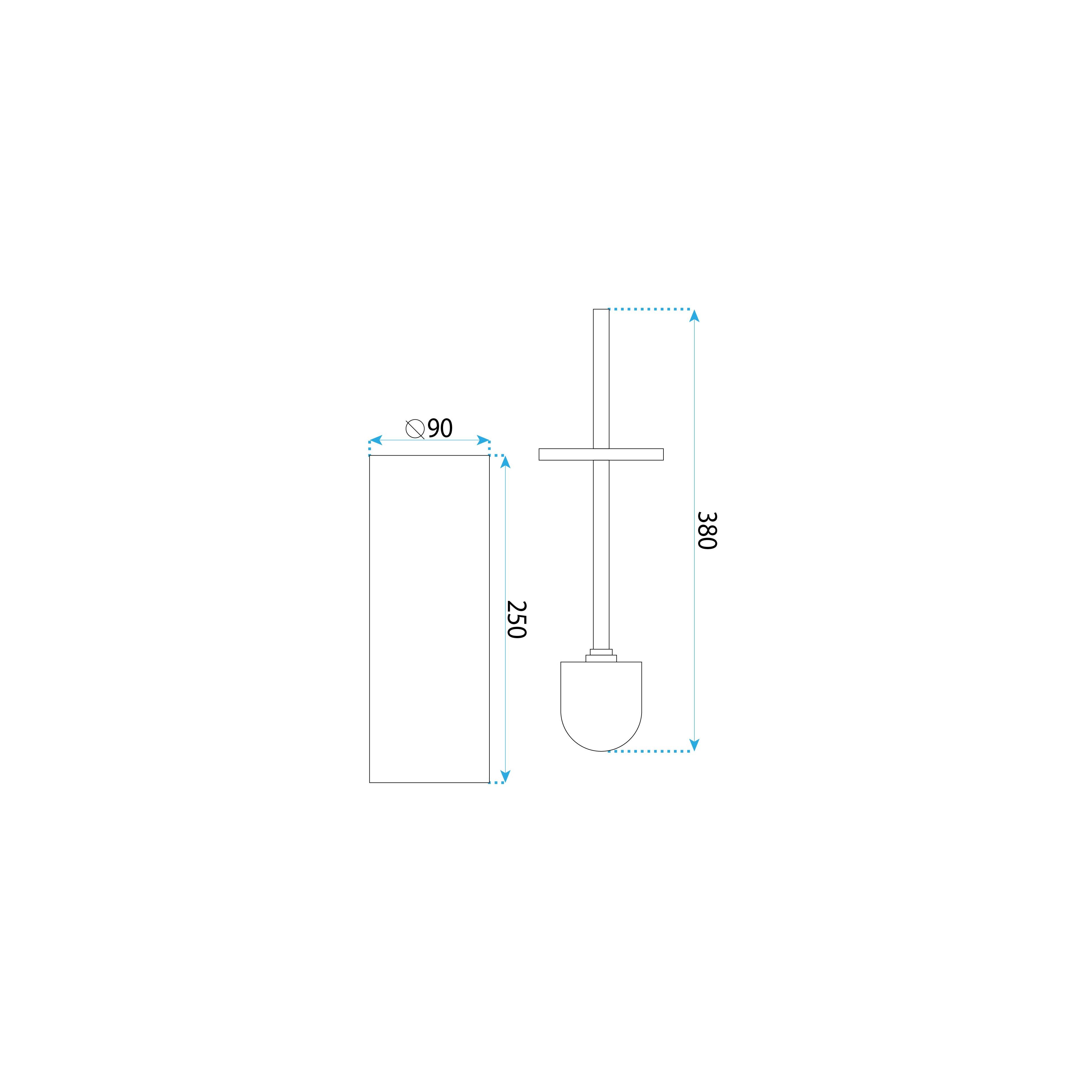 Brosse WC B106 CHROME