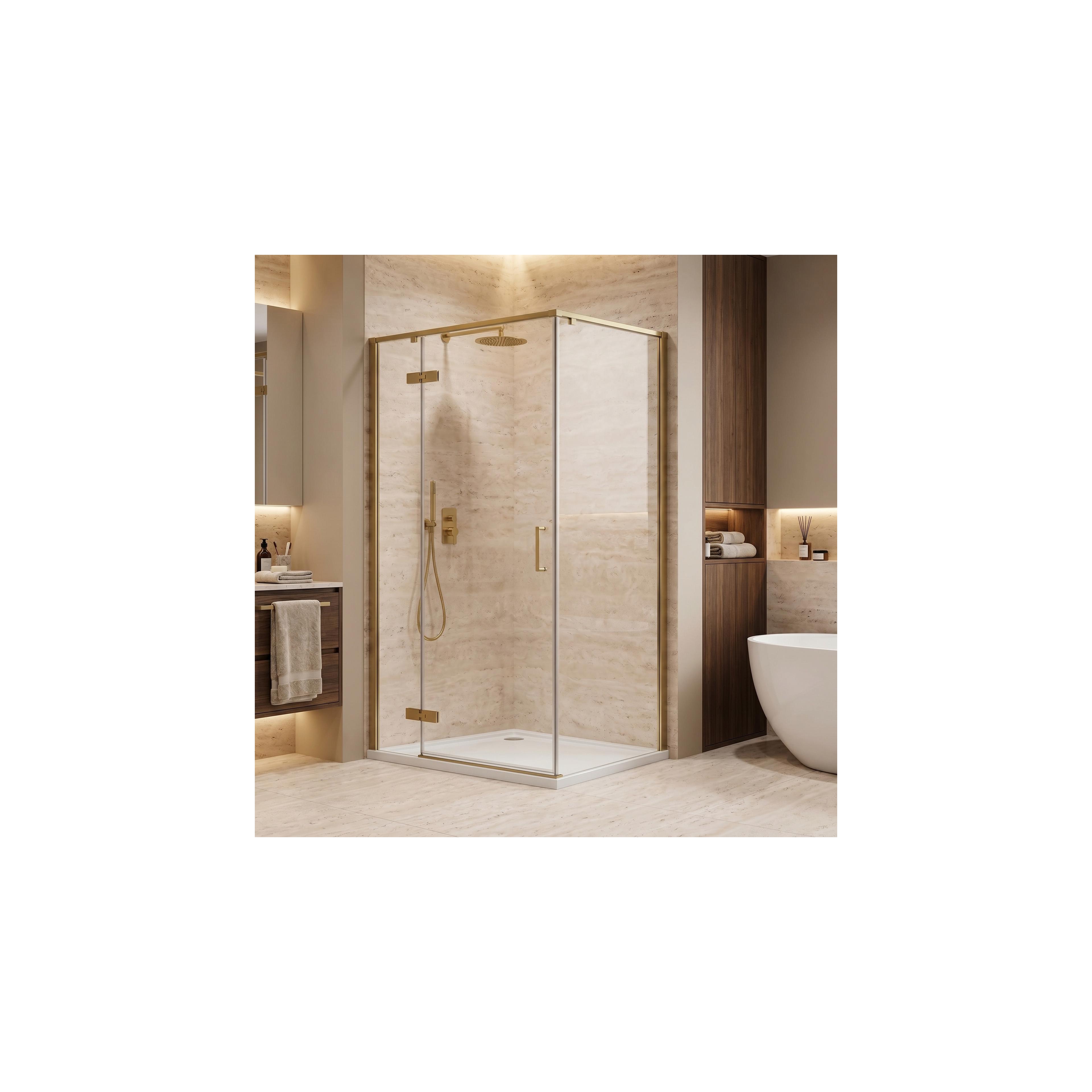 Duschkabin Rea Bruno 90x90 Brush Gold