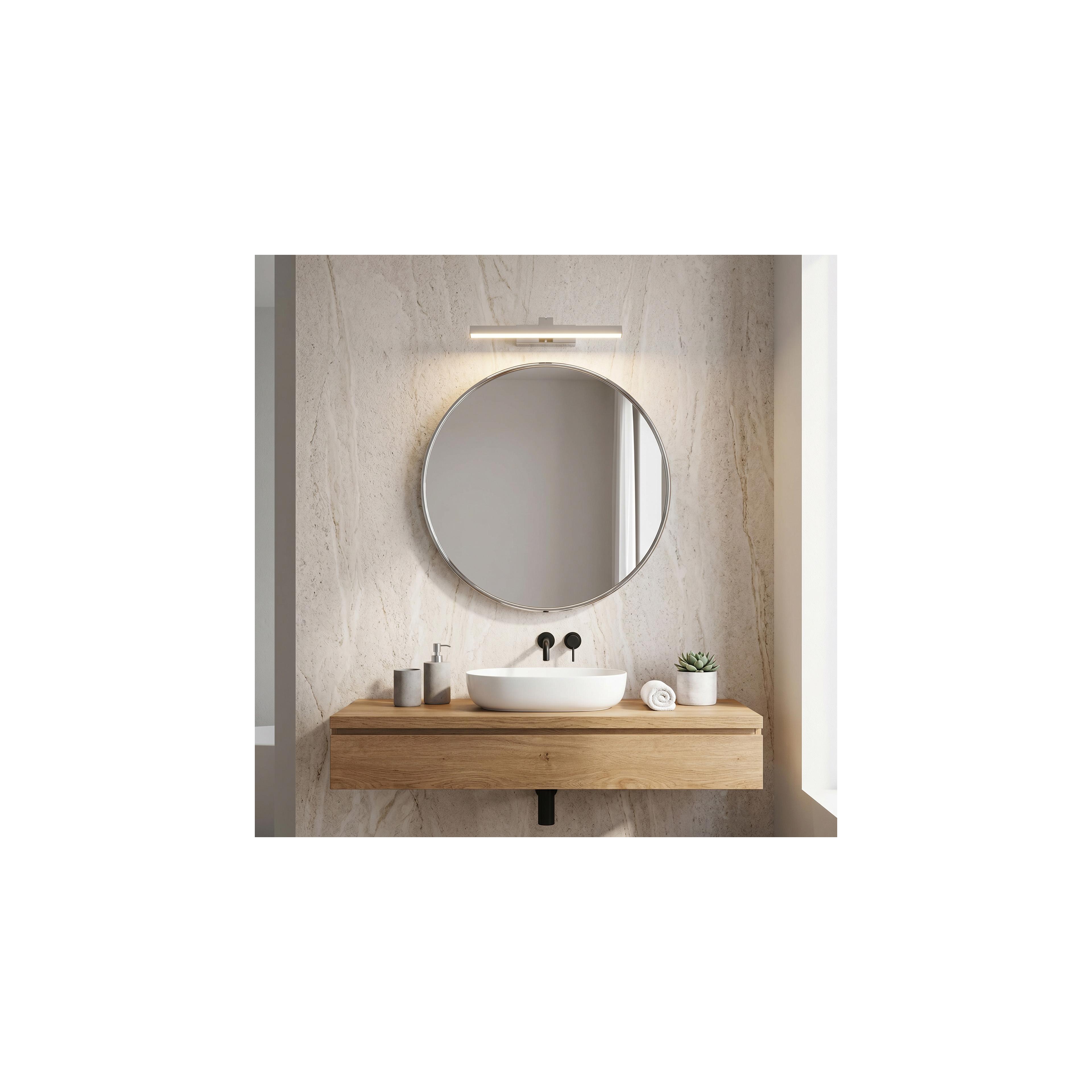 Kopalniška stenska LED svetilka SWE001-1W 43cm CHROME
