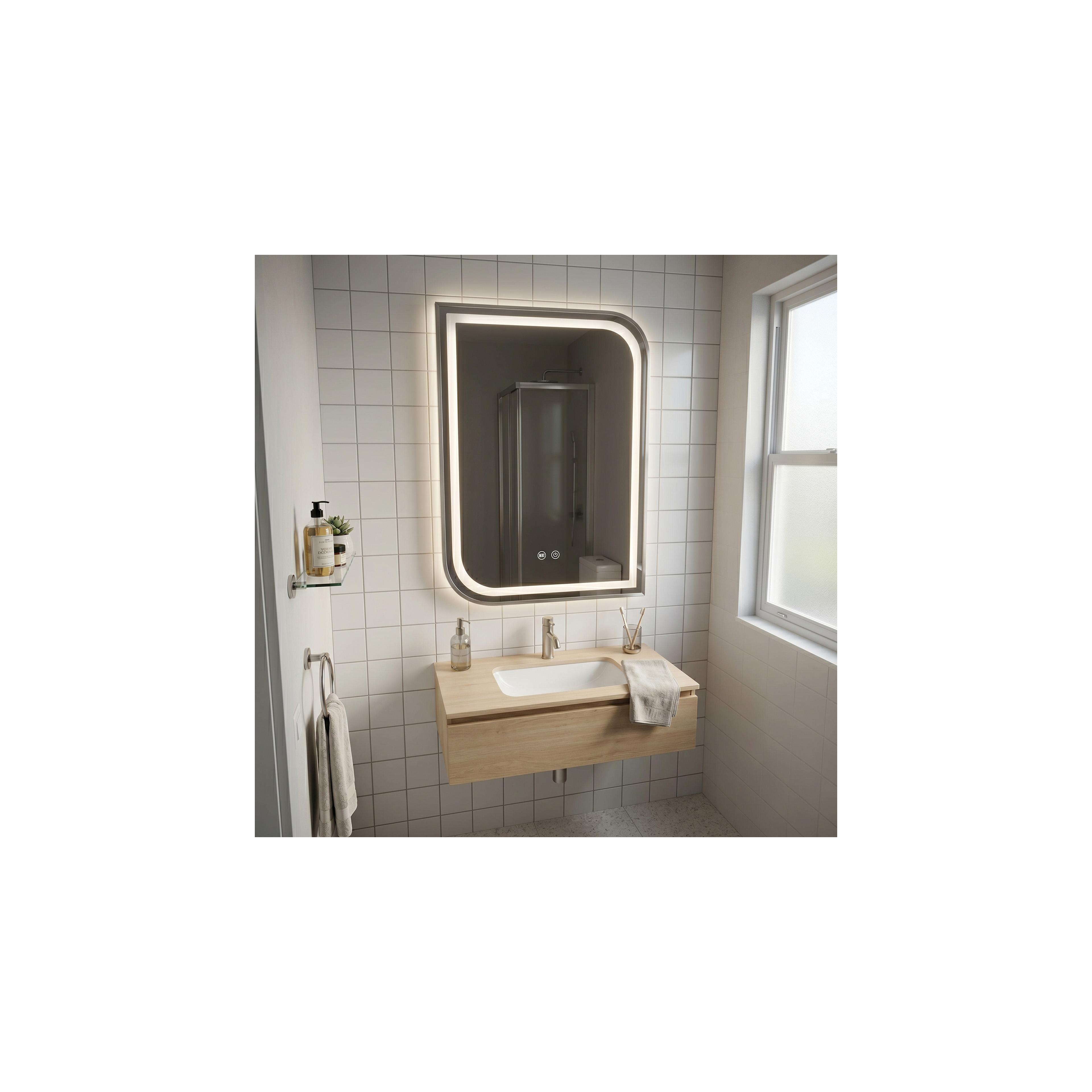 LED-VÄGGSPEGEL ZONE 70x50 BRUSH NICKEL