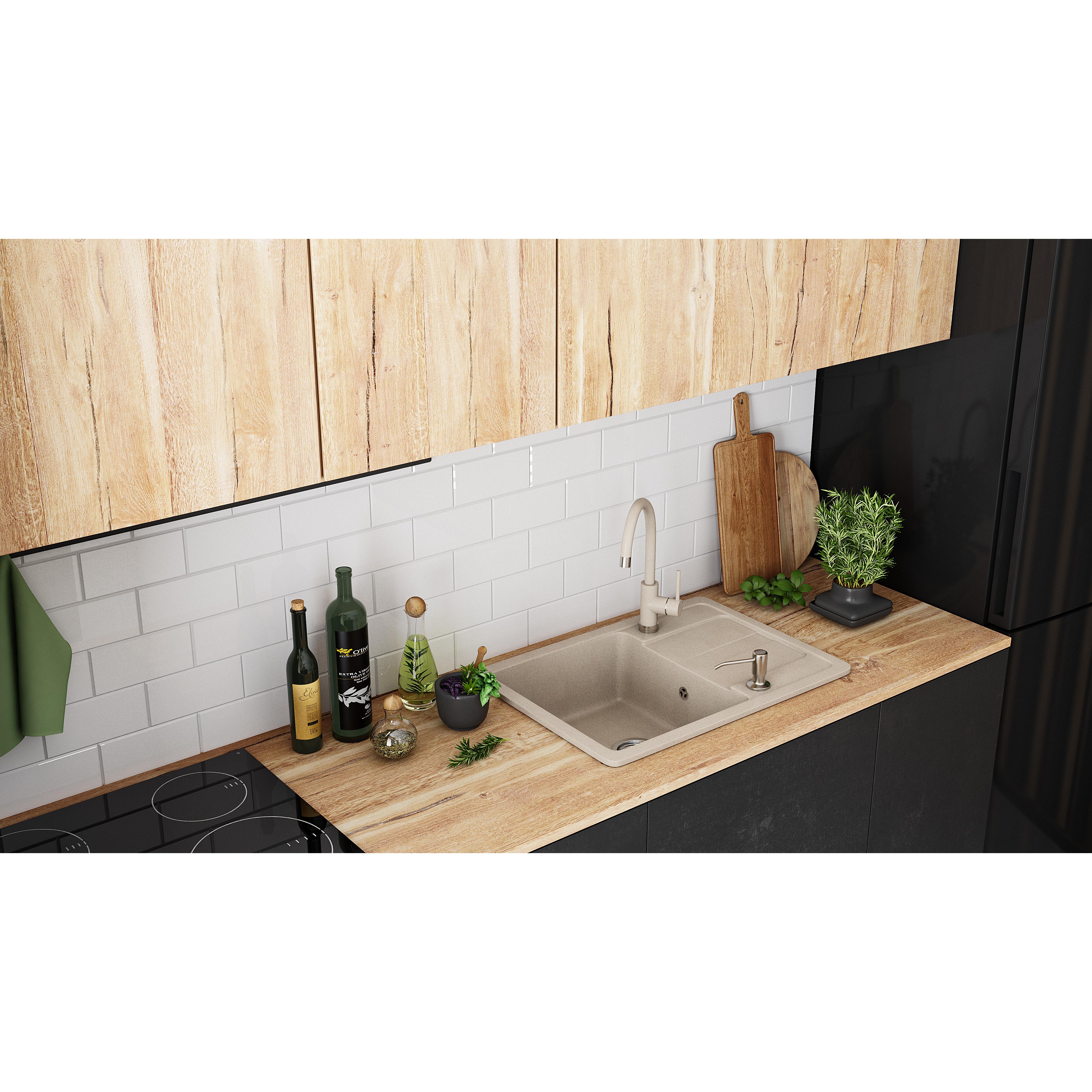 Chiuveta bucatarie Granit Nils Bej set 5in1