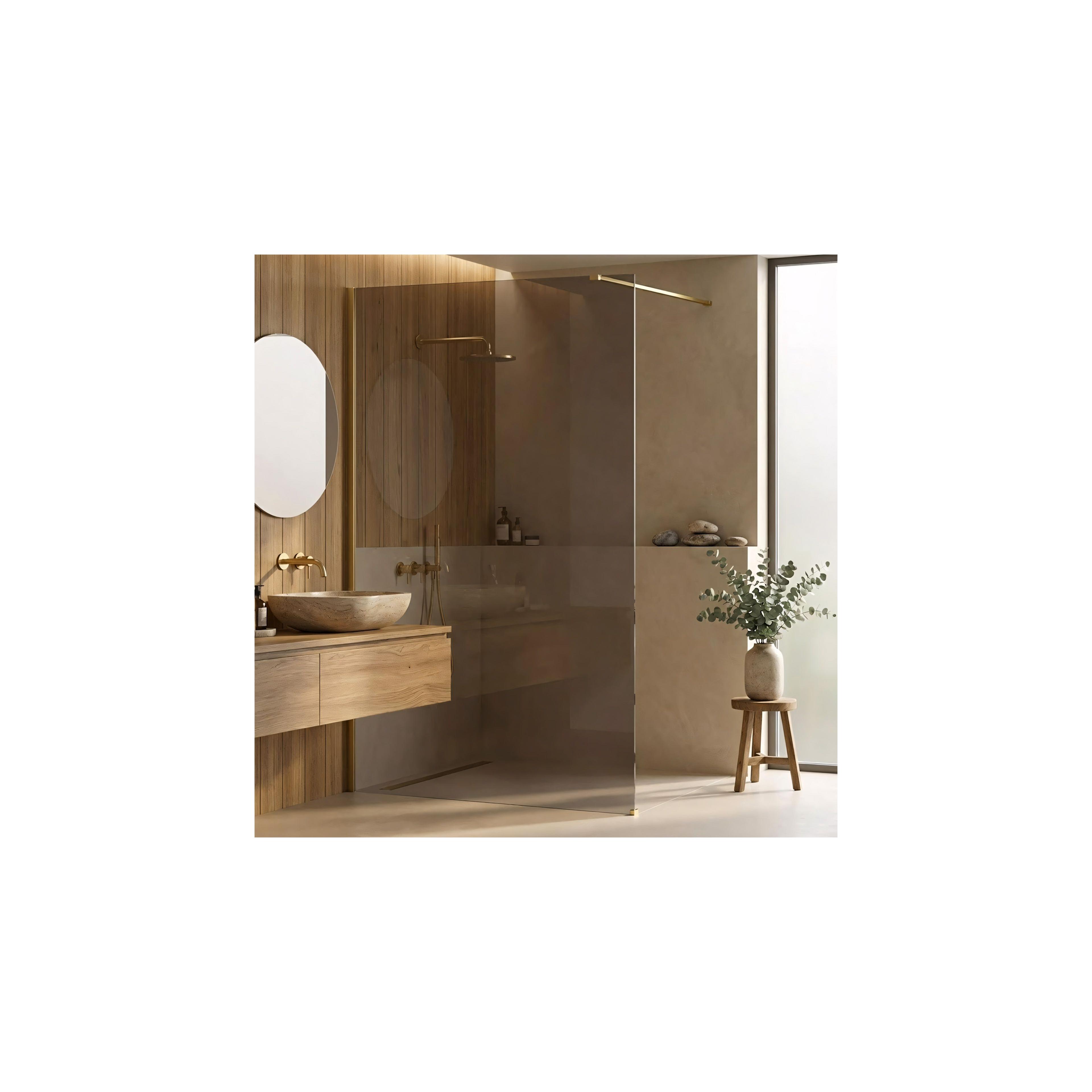 Stena za prhanje Rea Flexi Brown / Brush Gold 140