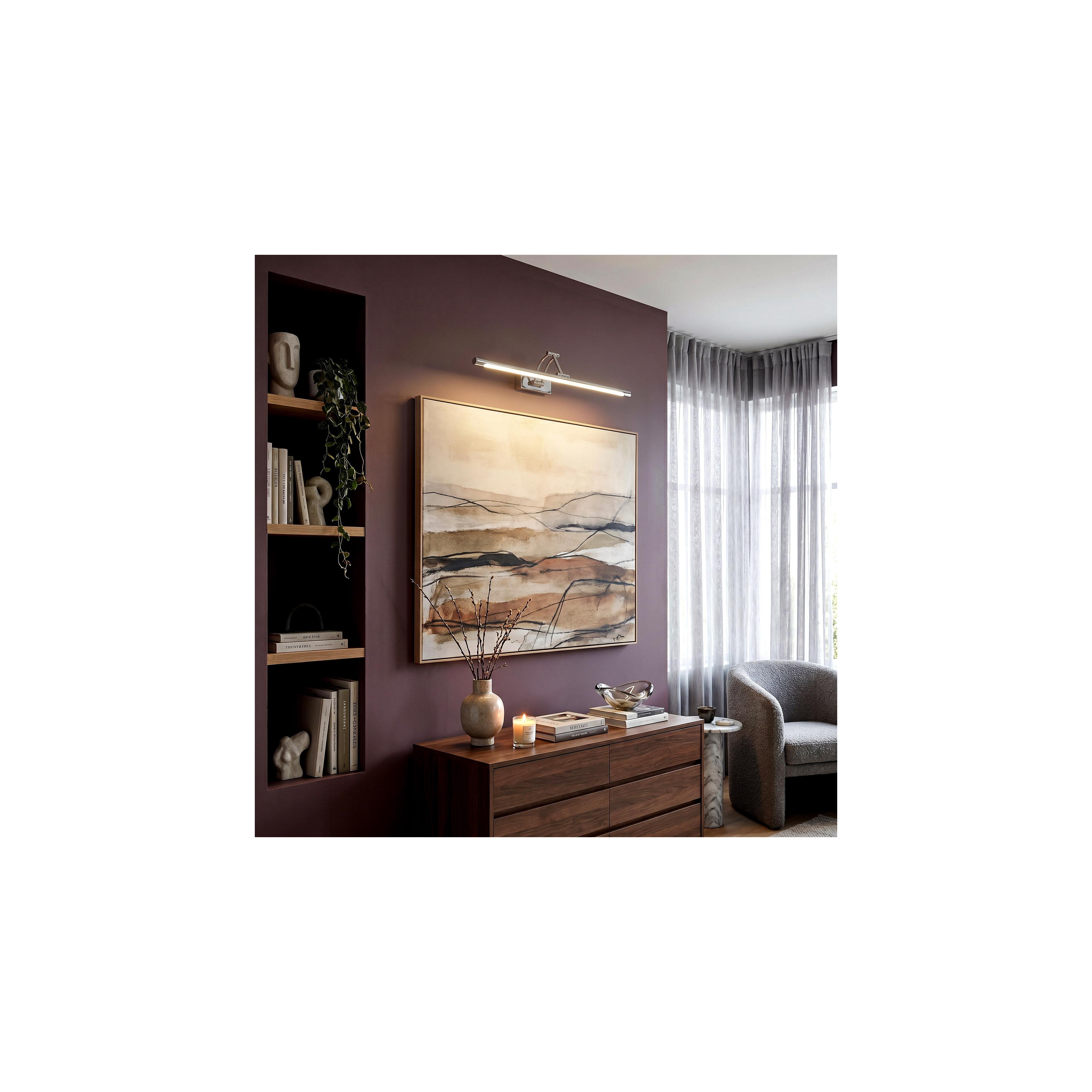 Badrum vägg LED-lampa SWE017-1W 60cm Chrome