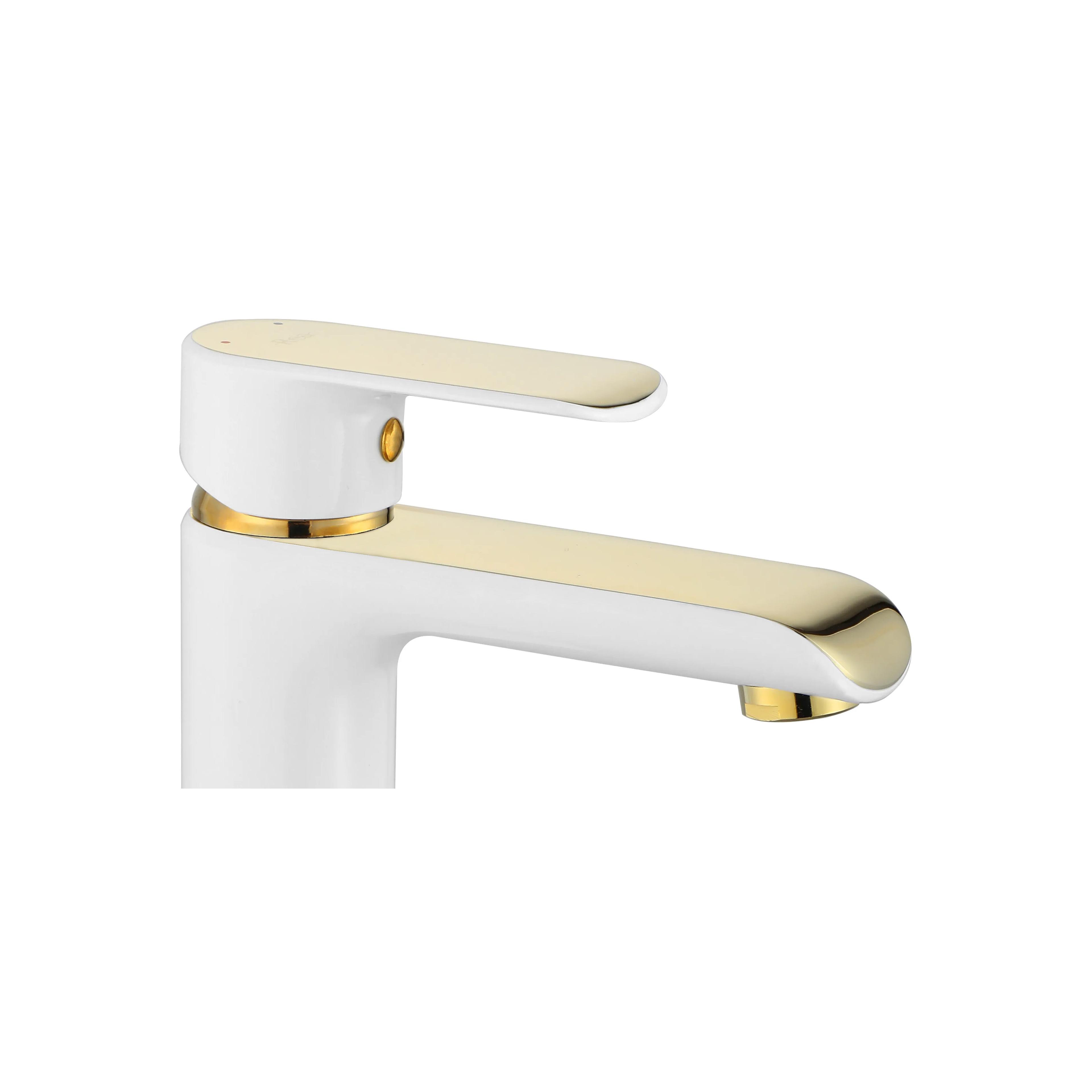 Grifo de LAVABO Rea Bloom white gold High